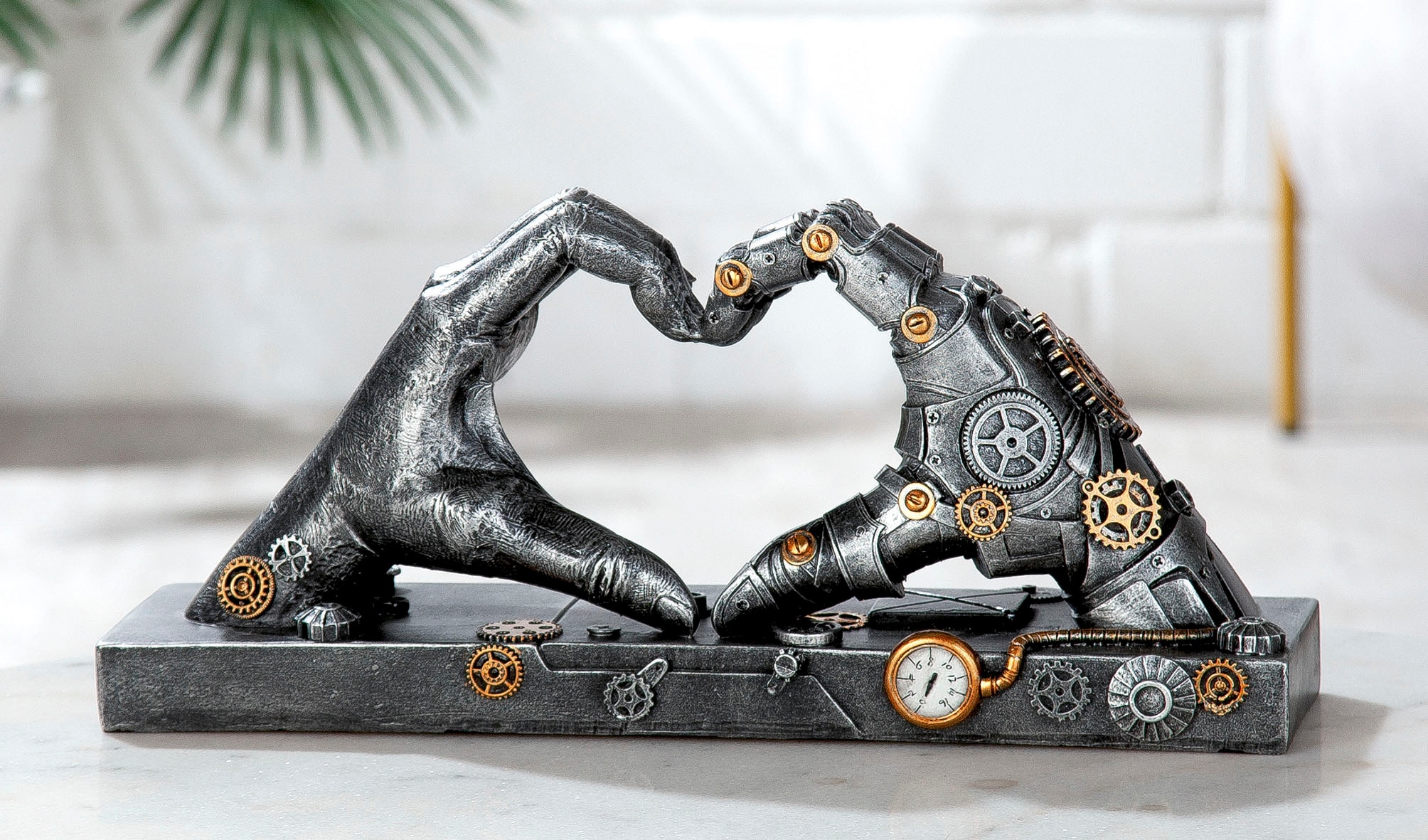 Steampunk Jelmoli-Versand by Dekofigur silberfarben online »Skulptur | Casablanca silber«, shoppen Hand, Gilde