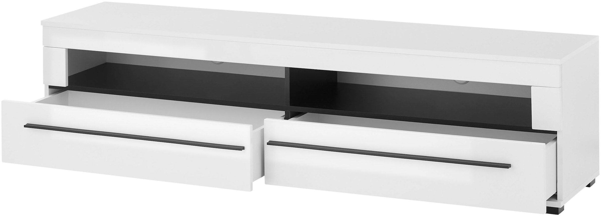 INOSIGN Wohnwand »Cantara, moderne Anbauwand, Wohnzimmer-Set, in Eiche Evoke oder Weiss«, (Set, 4 St.)