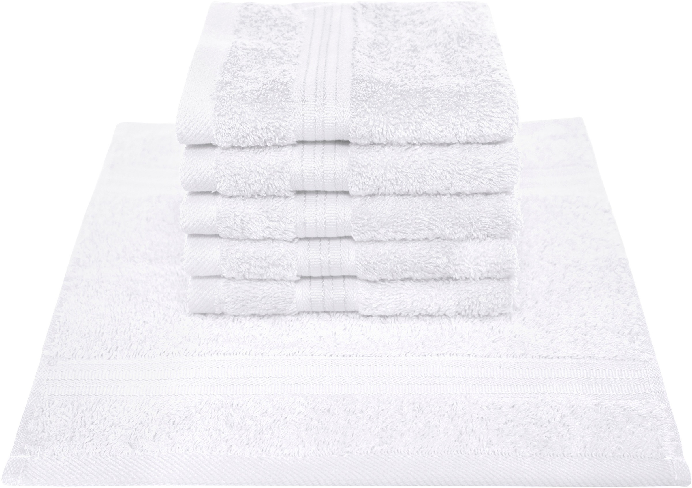 Dyckhoff Seiftuch »Siena«, (Set, 6 tlg., 6 Seiftücher 30 x 30 cm), mit Bordüre