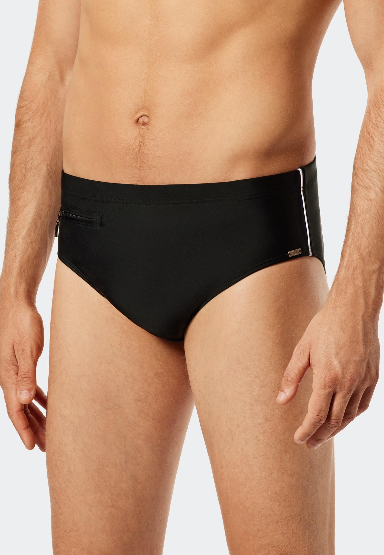 Schiesser Badeslip »Nautical Casual« mit extra flacher Reissverschlusstasche
