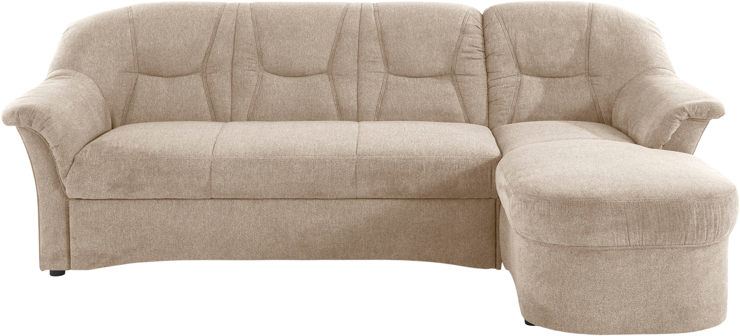 DOMO collection Ecksofa "SARAFINA 232x146 cm, auch mit Federkern für noch mehr Sitzkomfort" whlw. mit Bettfunktion, L-Form