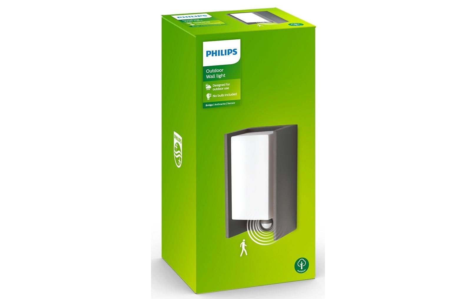 Philips Wandleuchte »Philips Aussenwandleuchte Bridge«, 1 flammig, Leuchtmittel E27 | Leuchtmittel wechselbar