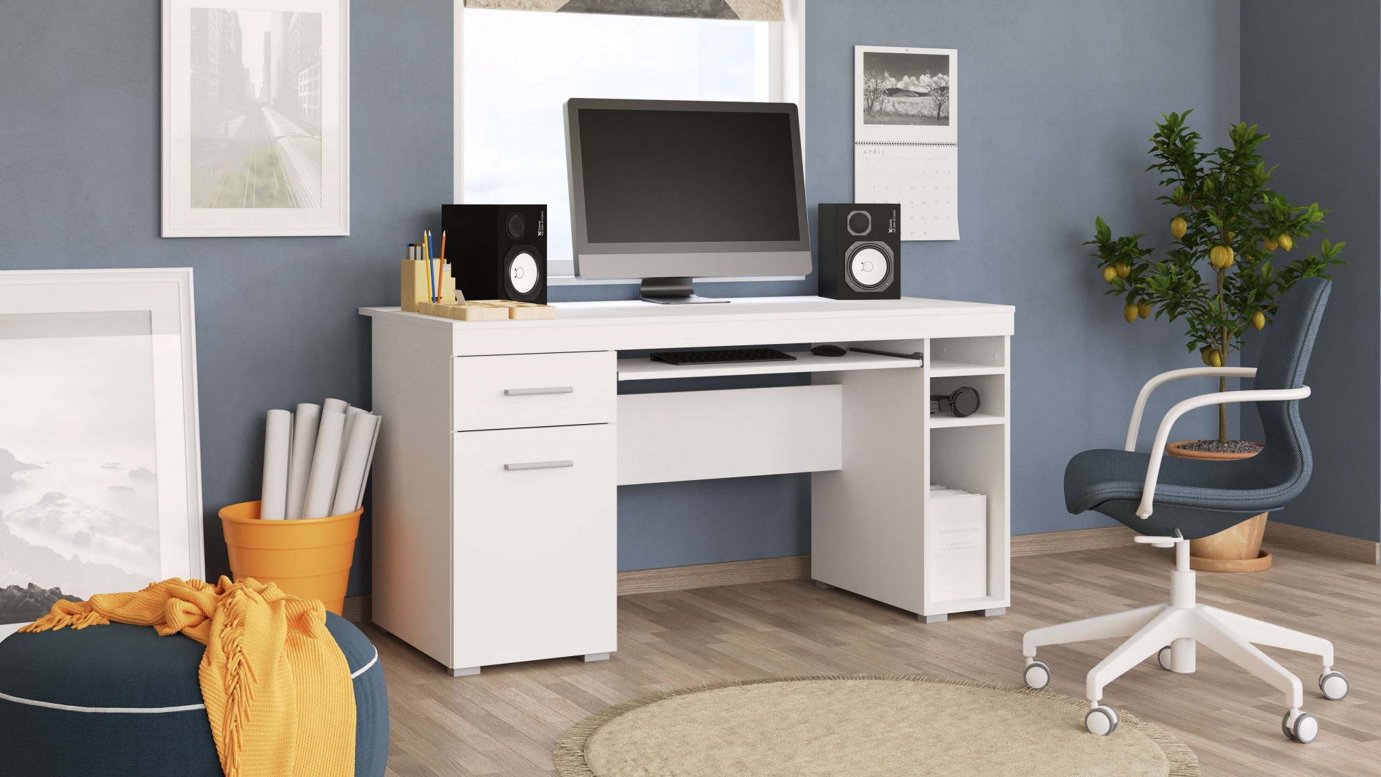 Home affaire Schreibtisch "Alfa" mit Stauraum, gut geeignet für das Home Office