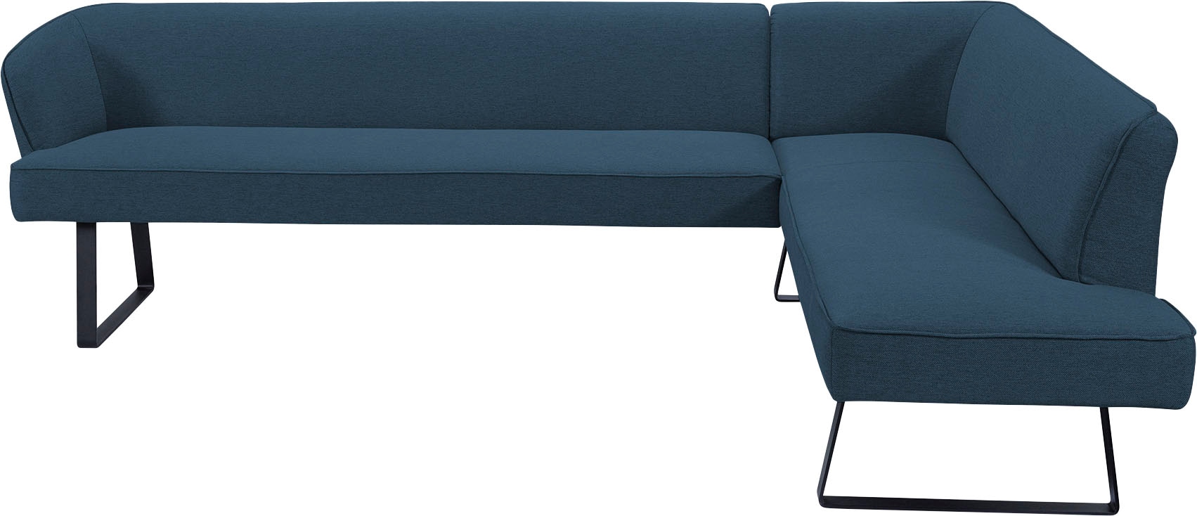 exxpo - sofa fashion Eckbank »Americano«, mit Keder und Metallfüssen, Bezug in verschiedenen Qualitäten