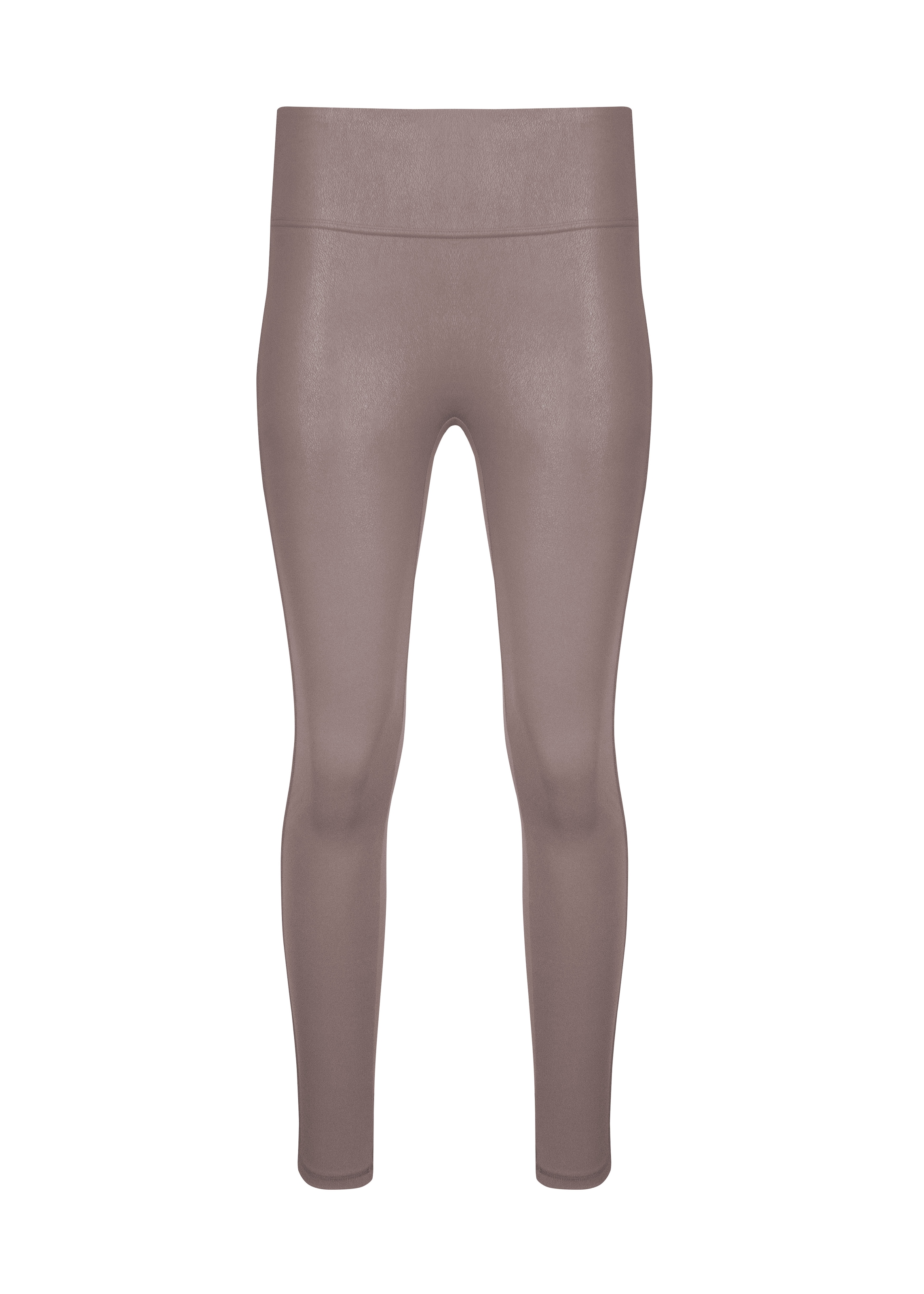 MAGIC Bodyfashion Leggings »Leather Look Legging«, hoch tailliertes Design, keine vordere Mittelnaht