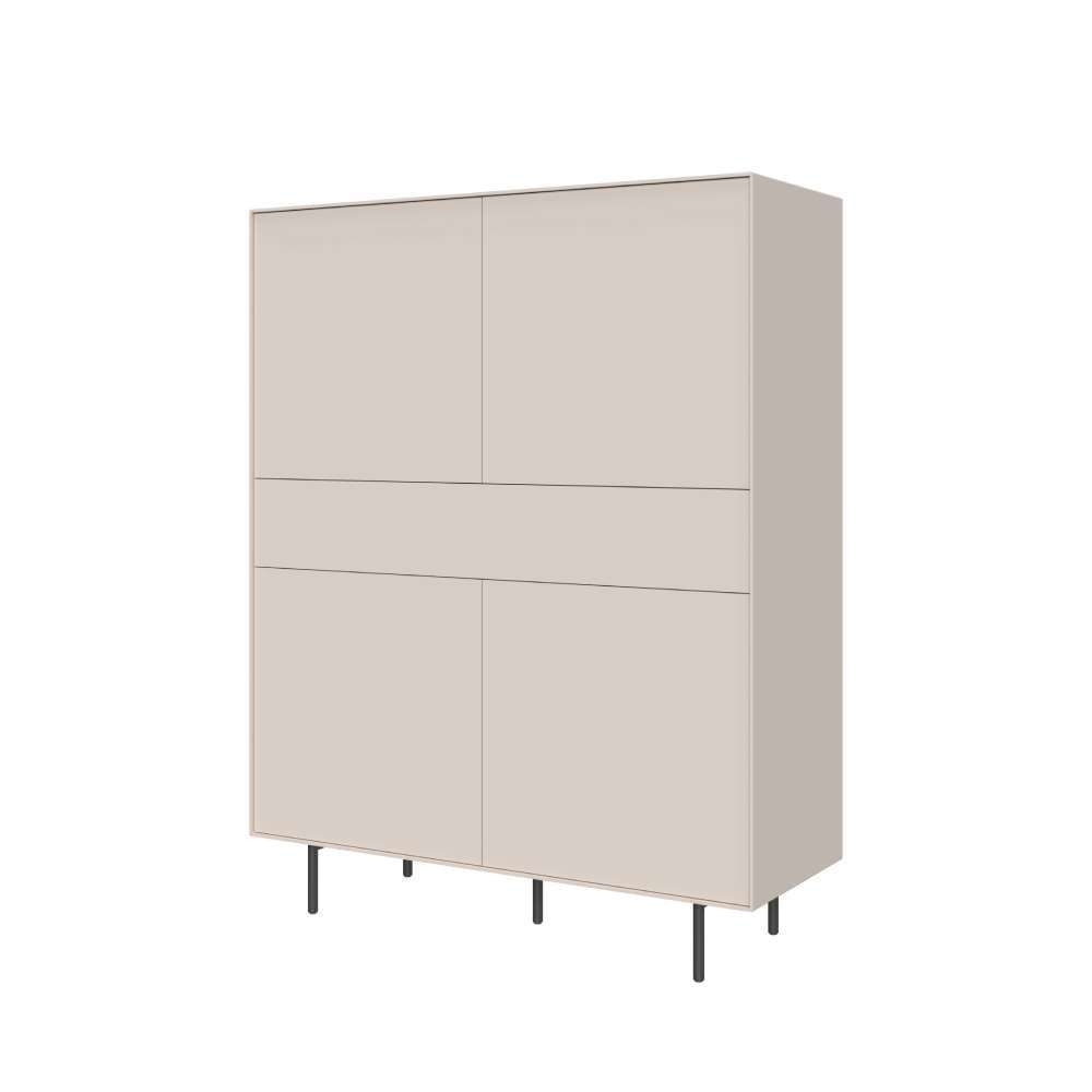 LeGer Home by Lena Gercke Highboard "Essentials, Sideboard, Kommode, Anrichte, Schrank, Stauraumschrank" Breite: 111 cm, UV lackiert, Push-to-open-Funktion