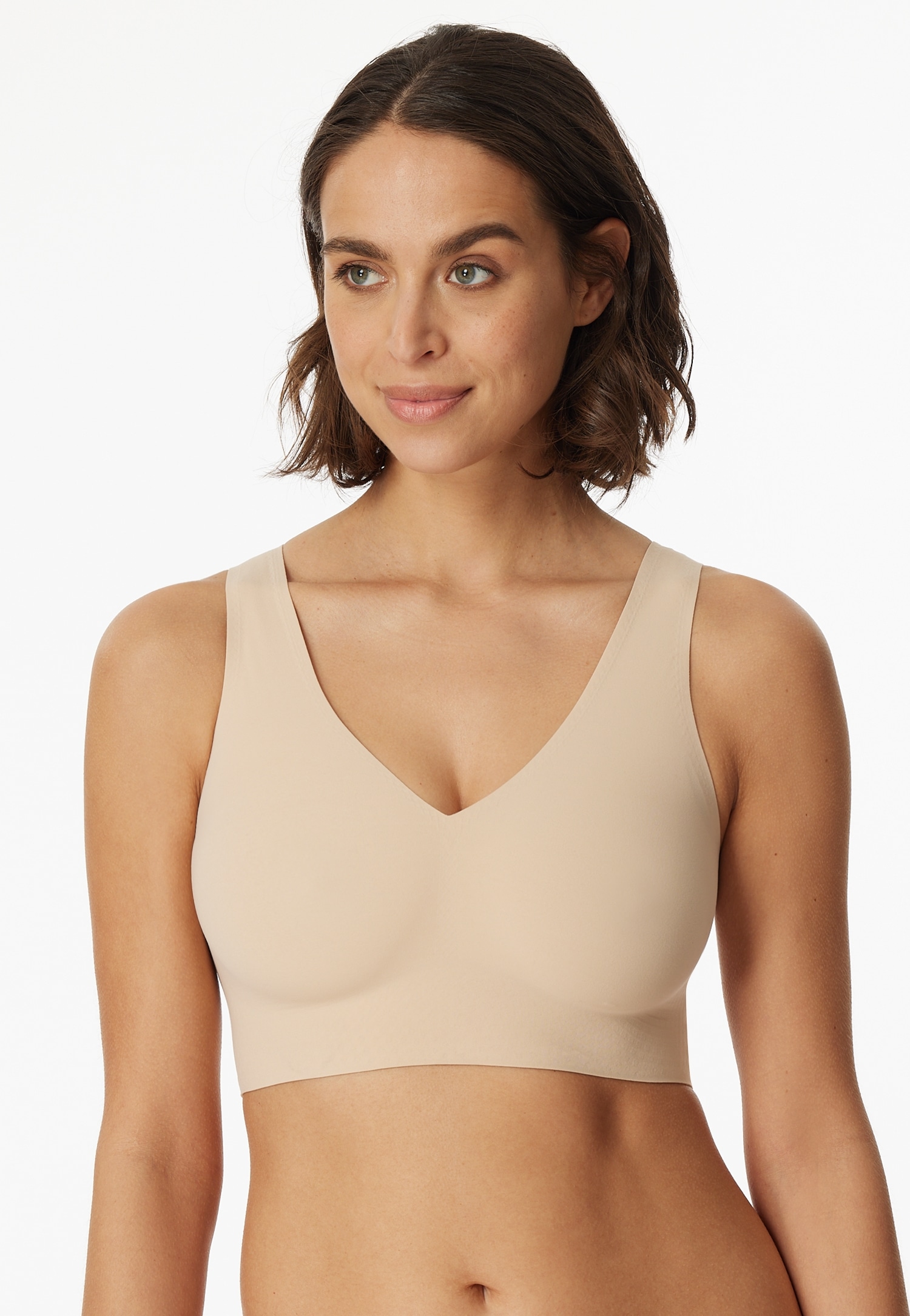 Schiesser Bustier »Invisible Soft« Microfaser, Lasercut-Abschlüsse, V-Ausschnitt