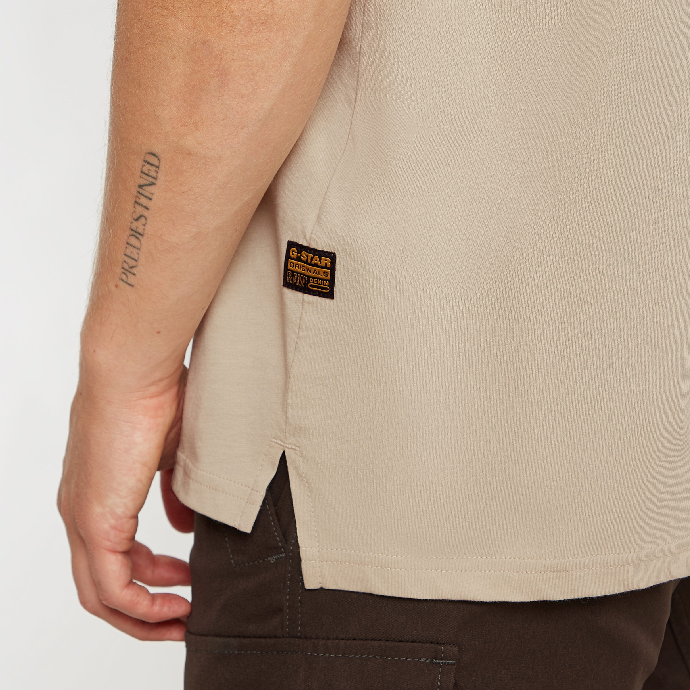 G-STAR T-Shirt »Nifous«, Rundhals, mit Rippeinsatz