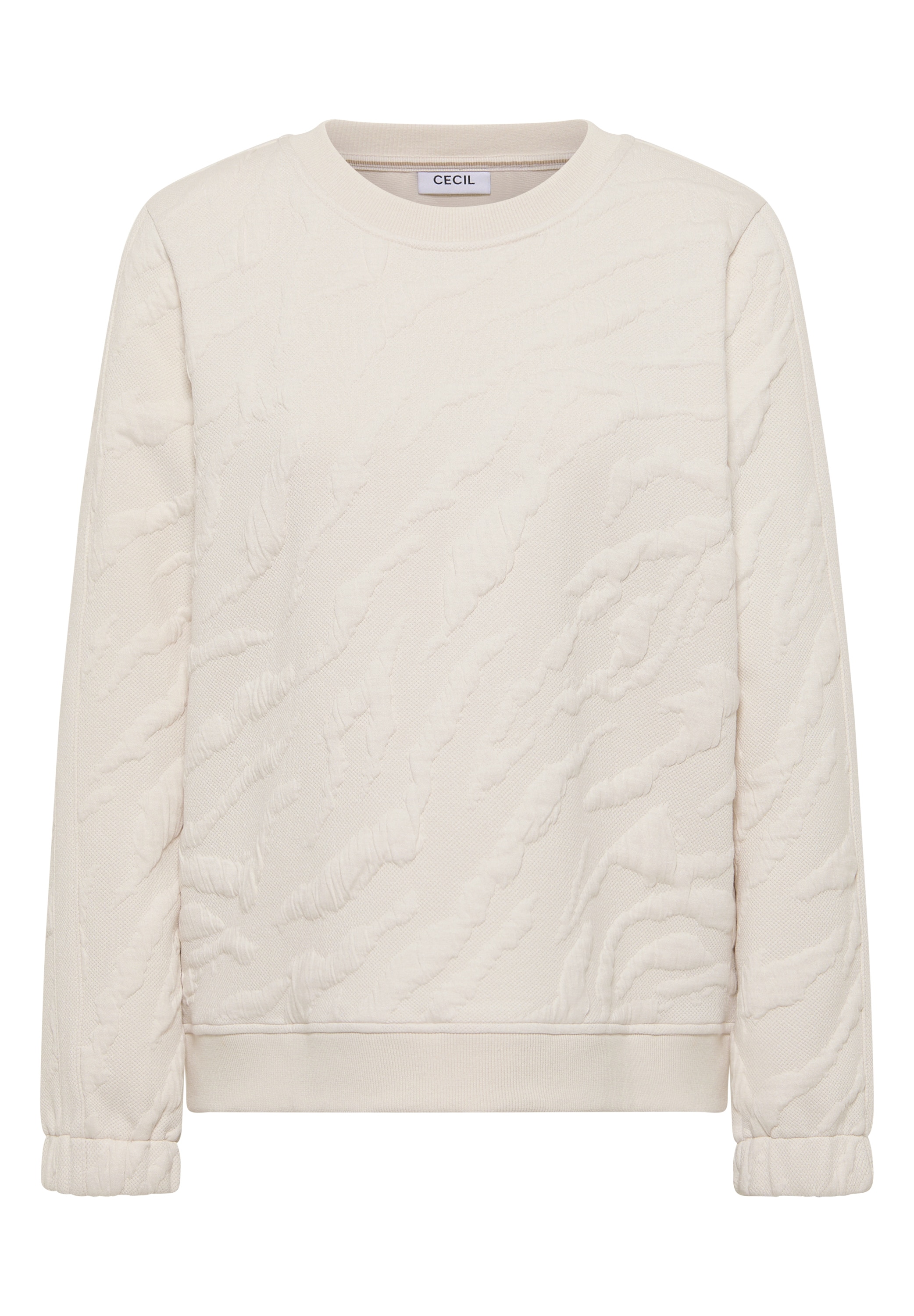 Cecil Sweatshirt, mit Zebra Strukturmuster