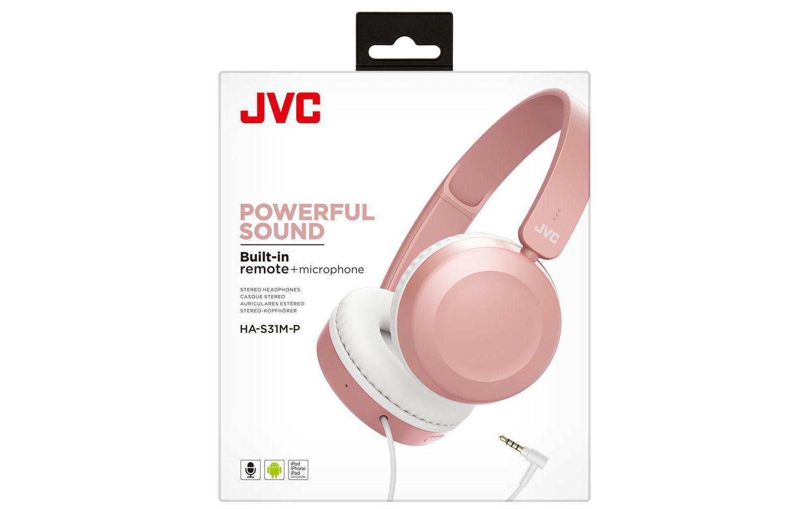 JVC On-Ear-Kopfhörer »HA-S31M Pink«