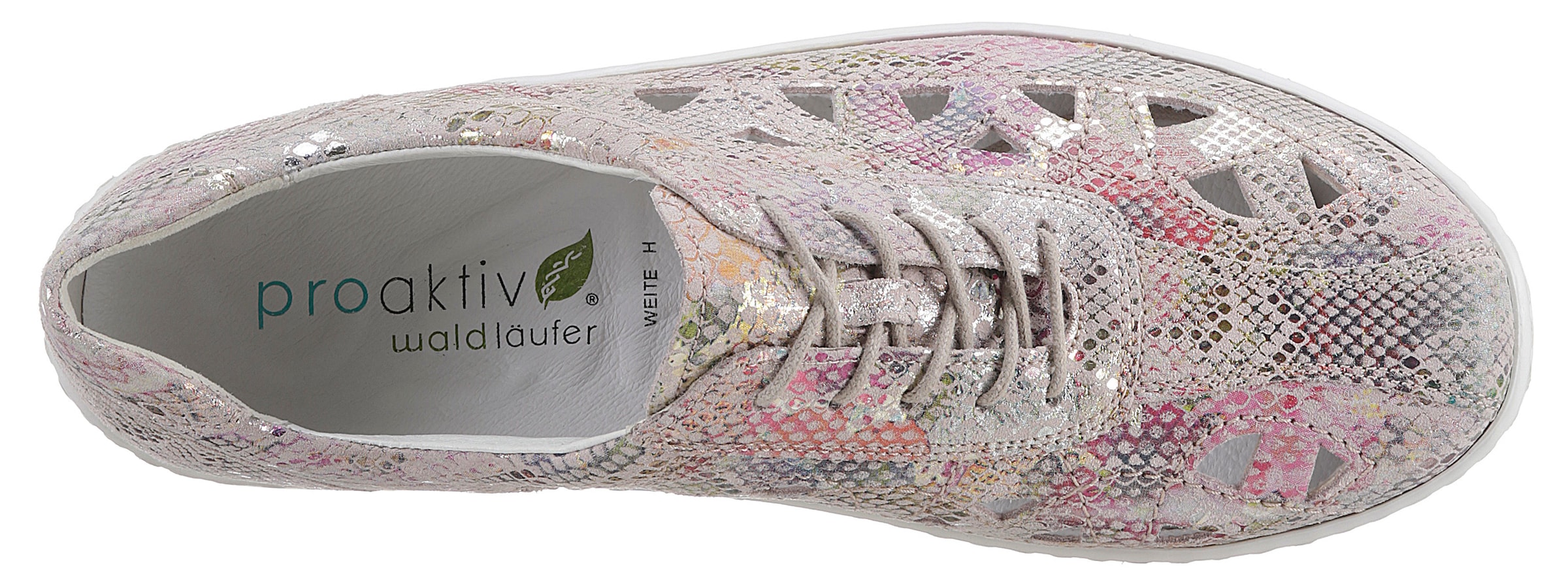 Waldläufer Schnürschuh »HENNI«, mit Metallic-Druck, in Weite G, Freizeitschuh, Halbschuh, Schnürschuh