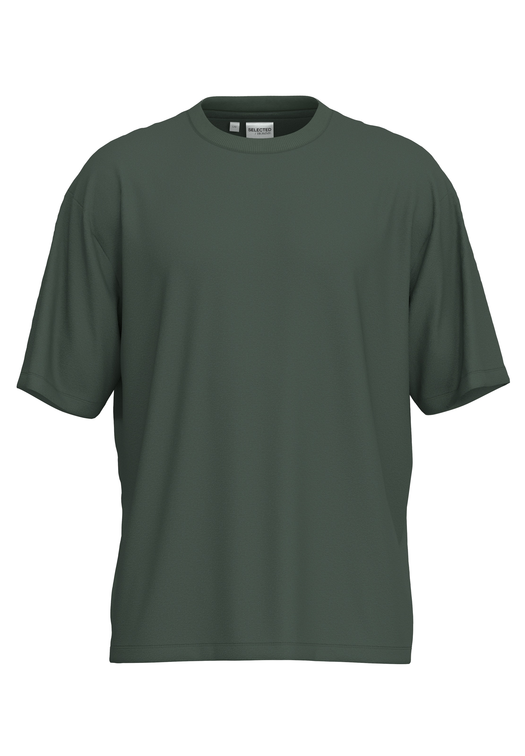 SELECTED HOMME Rundhalsshirt »SLHLOOSEOSCAR SS O-NECK TEE NOOS«