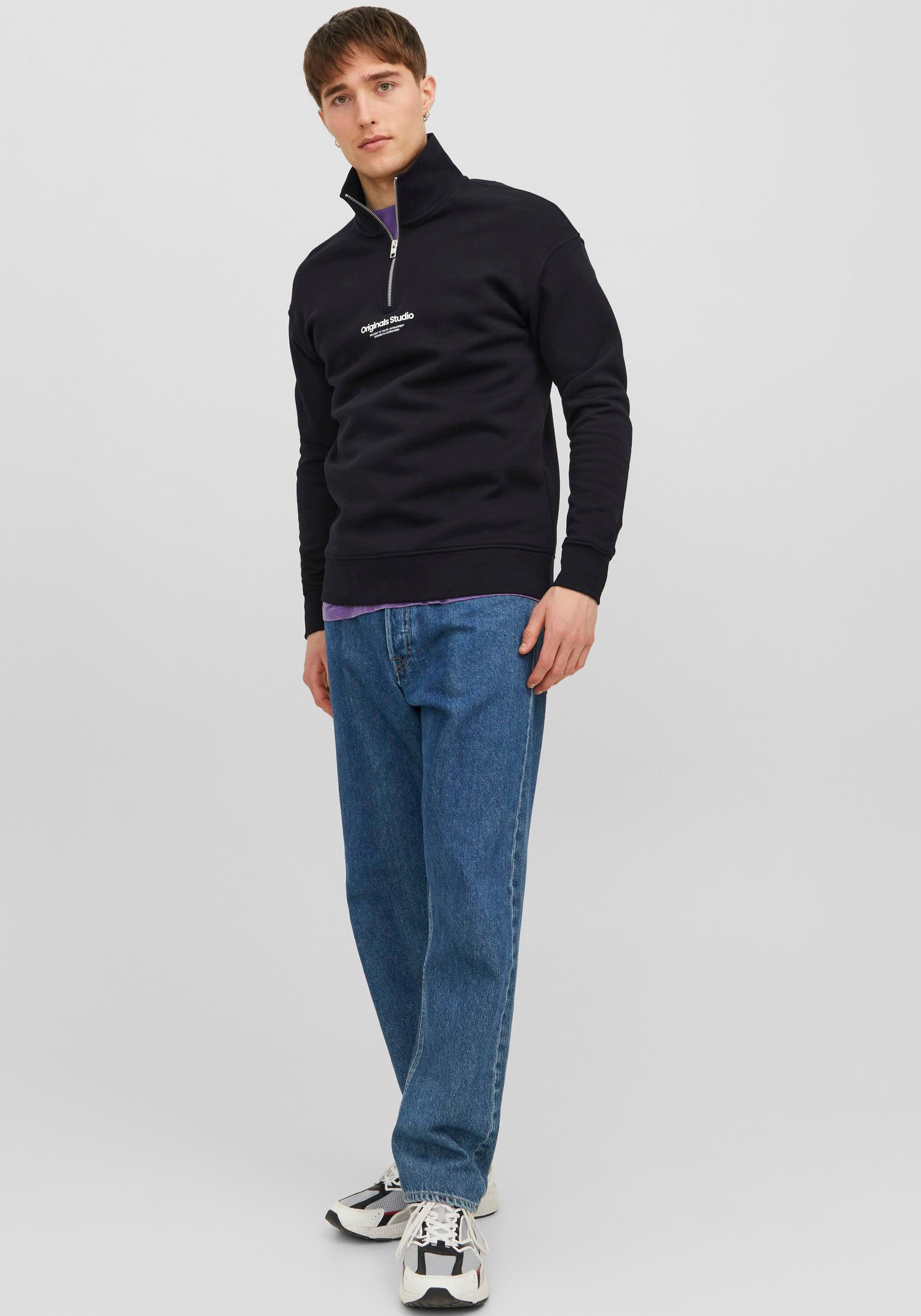 Jack & Jones Sweatshirt »JORVESTERBRO SWEAT QUARTER ZIP HN NOOS«