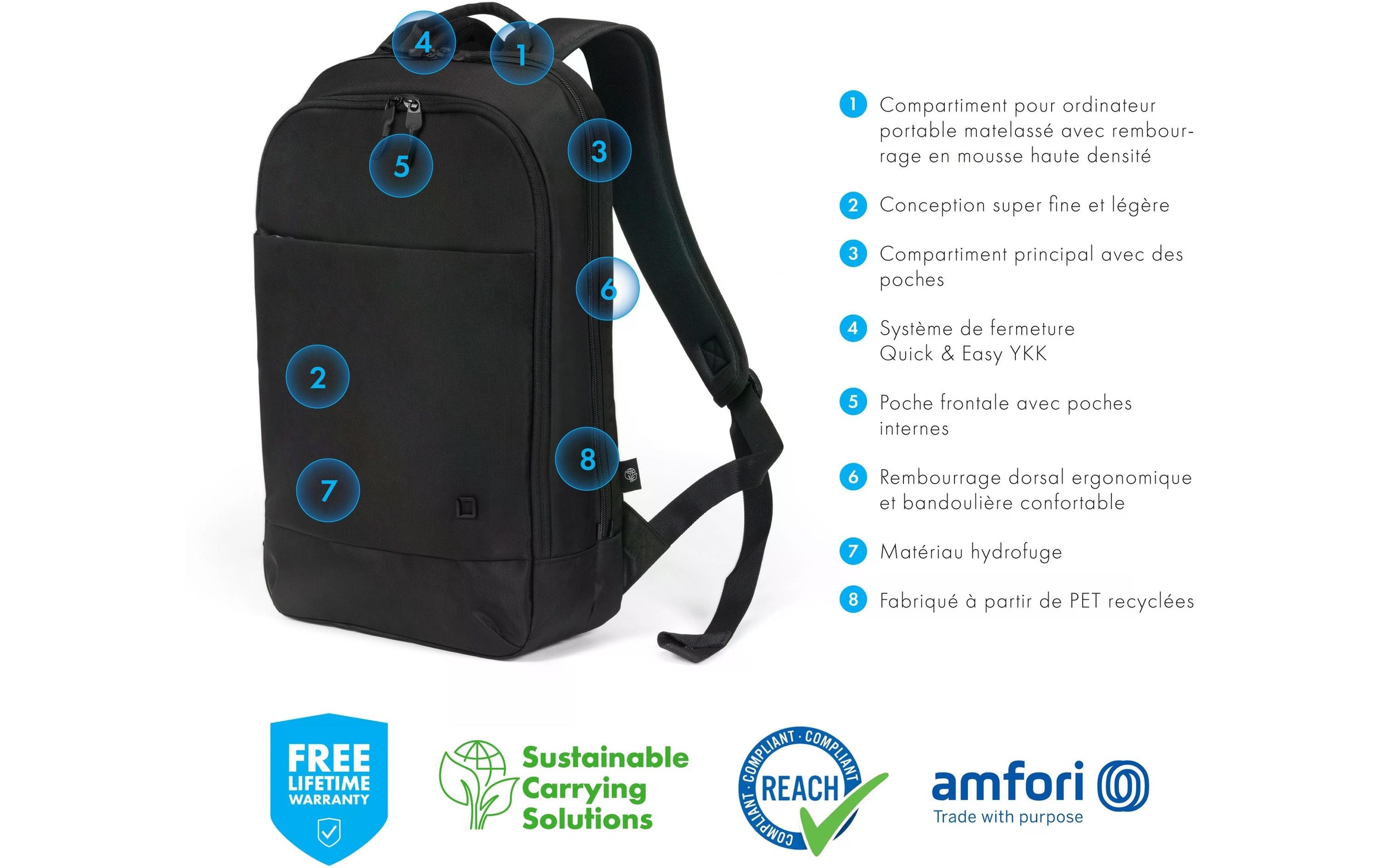 DICOTA Notebookrucksack »Eco Slim MOTION 13 - 15.6” Schwarz«