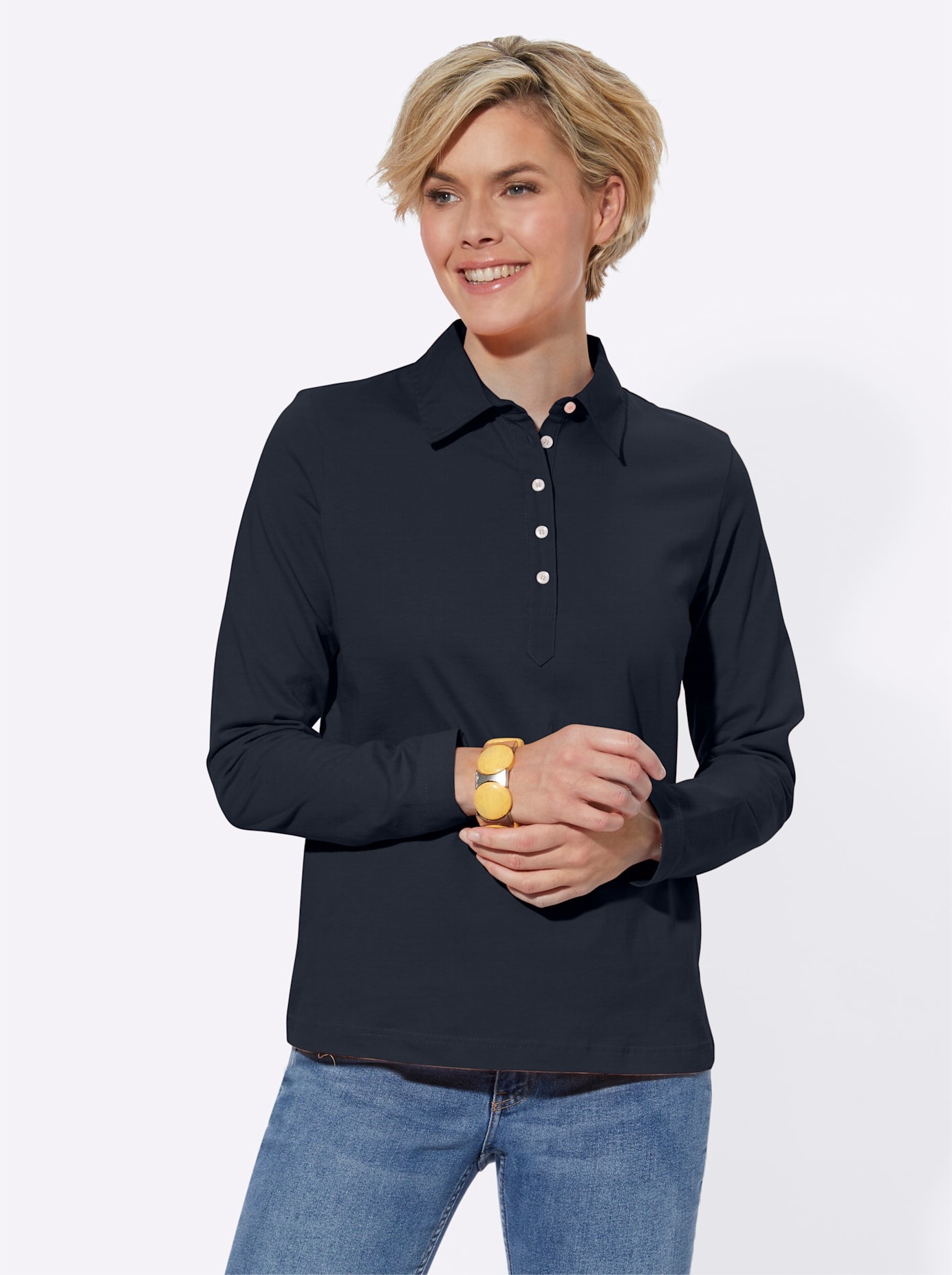 Casual Looks Langarm-Poloshirt "Poloshirt" 1 Stk.