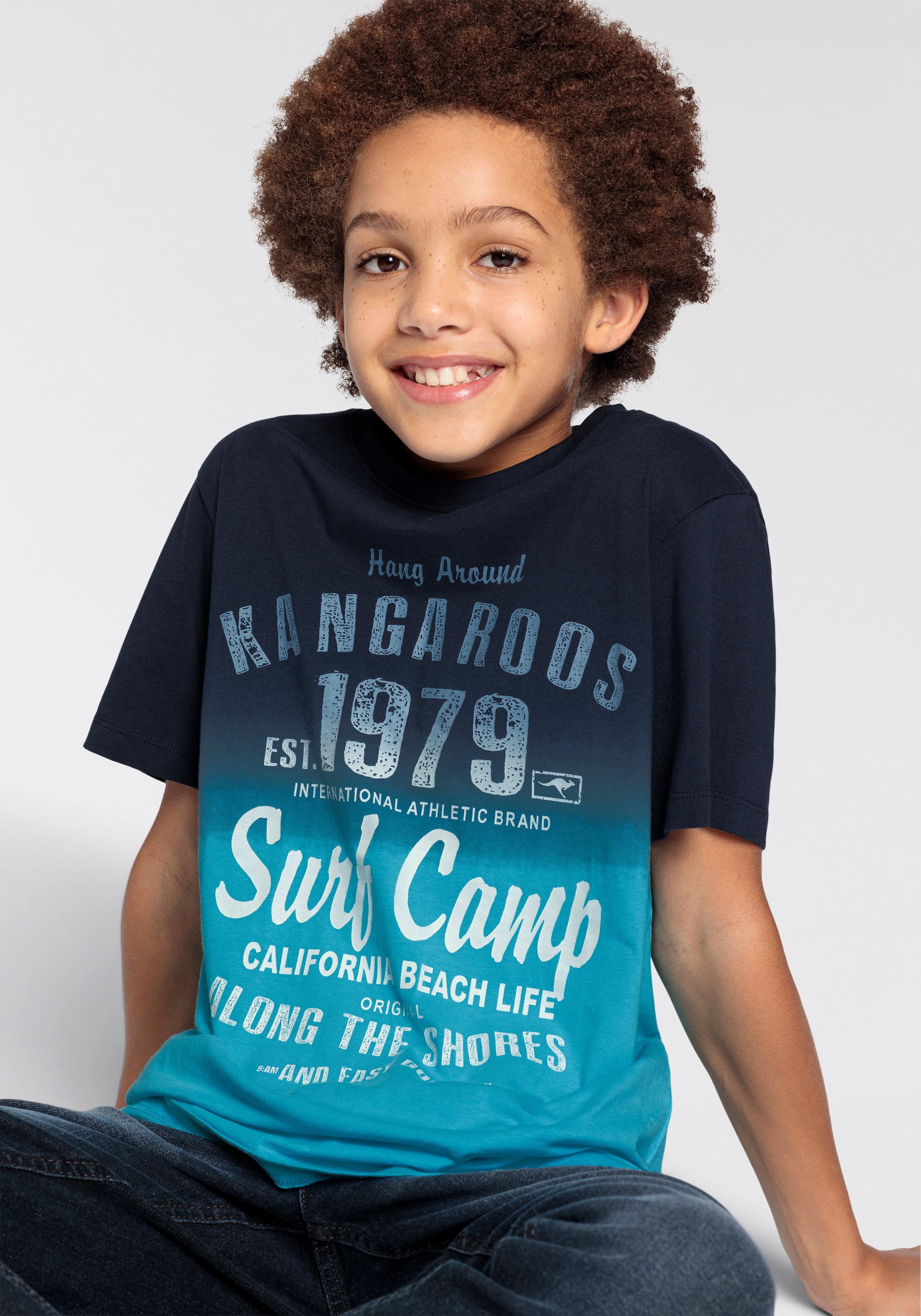 KangaROOS T-Shirt »Kangaroos Jungen«, modischer Farbverlauf