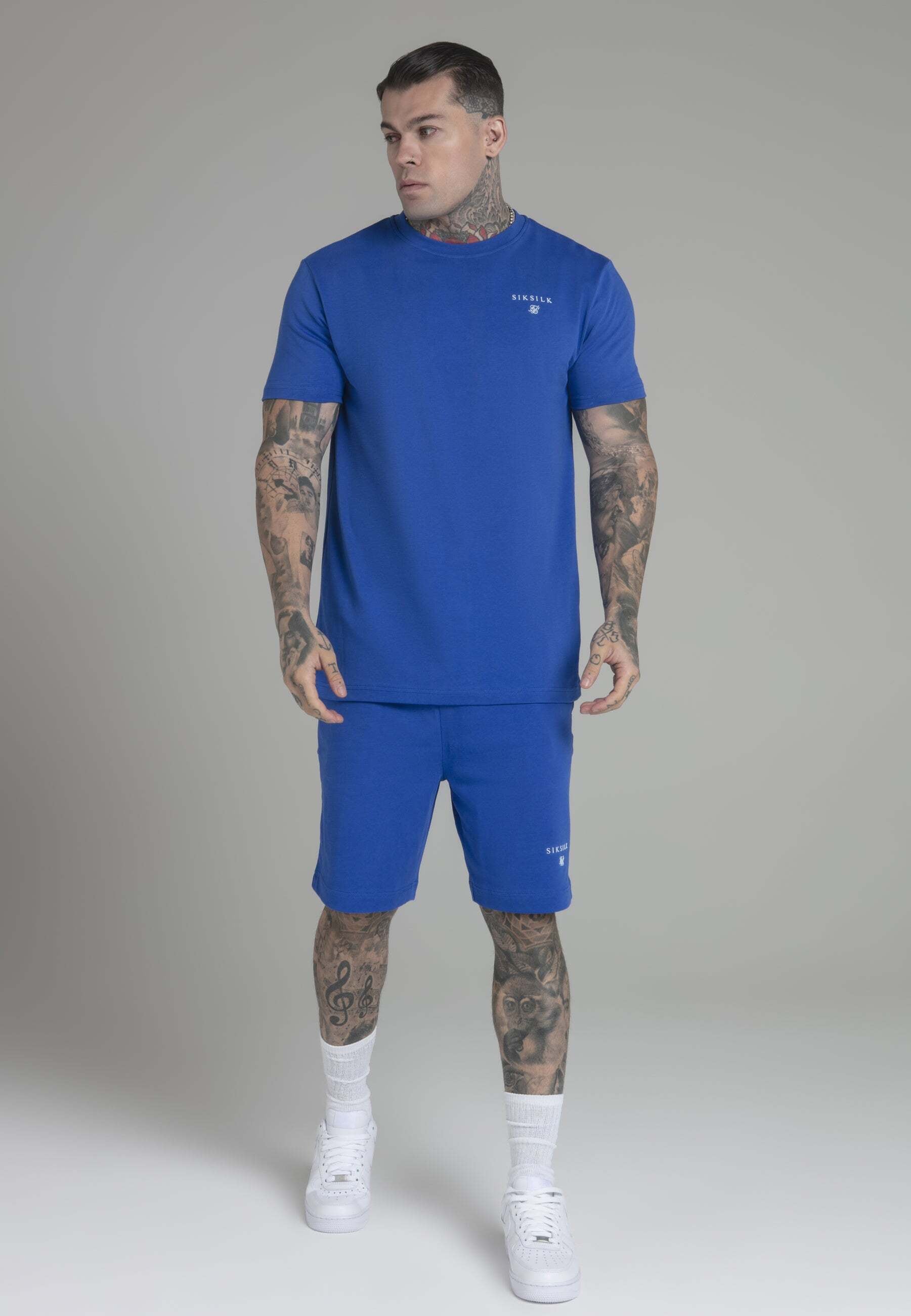 Loungeanzug »Siksilk Set T-Shirt and Shorts Set in Blue«