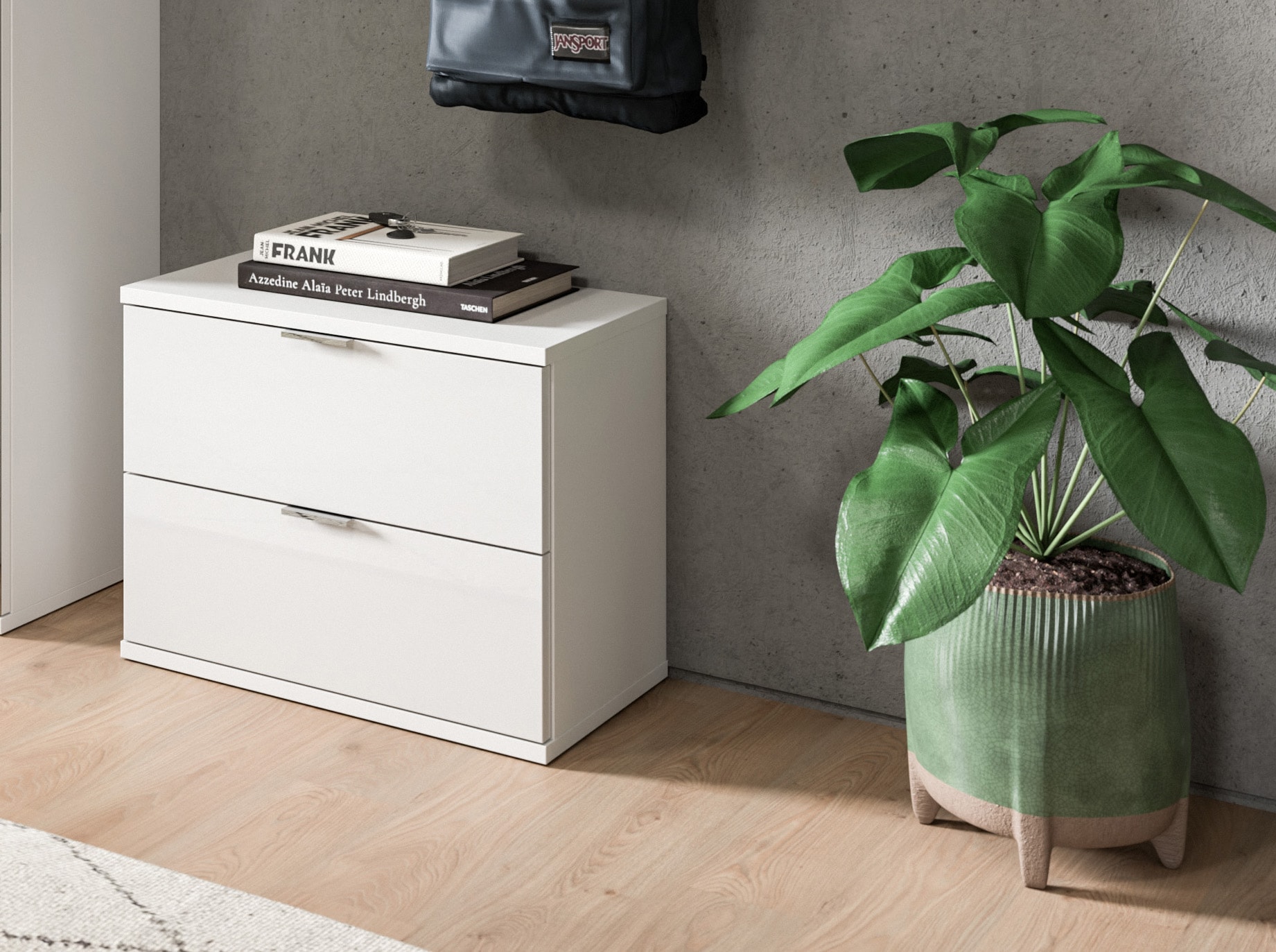 INOSIGN Sitzbank »Trondheim Sitzbank, Breite 52 cm,«, (1 St.), hochglanz, stehend/hängend montierbar, 2 Schubkästen, Flur, Diele