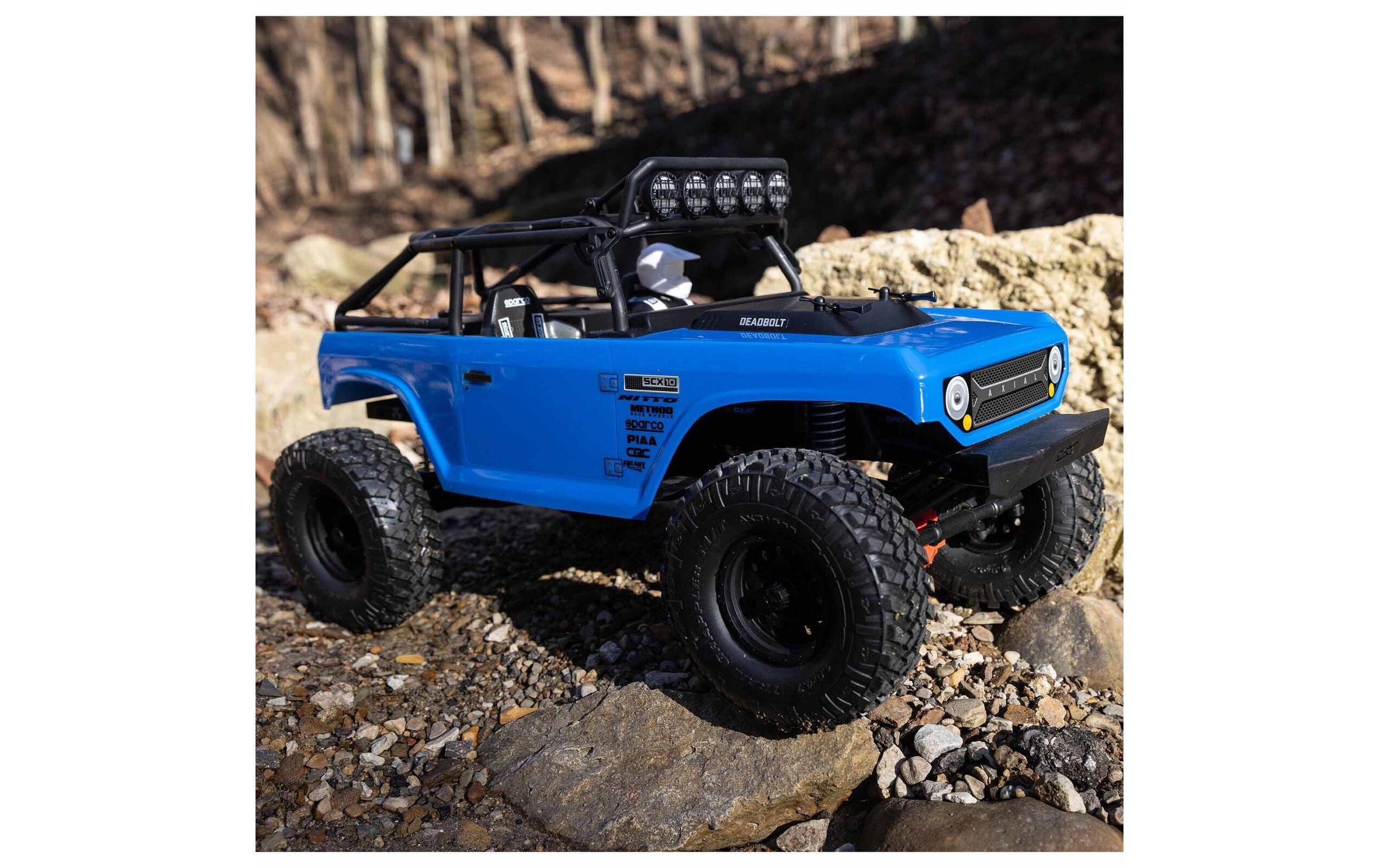 RC-Buggy »Axial SCX10 II Deadbolt, Blau ARTR,«, Lackiert