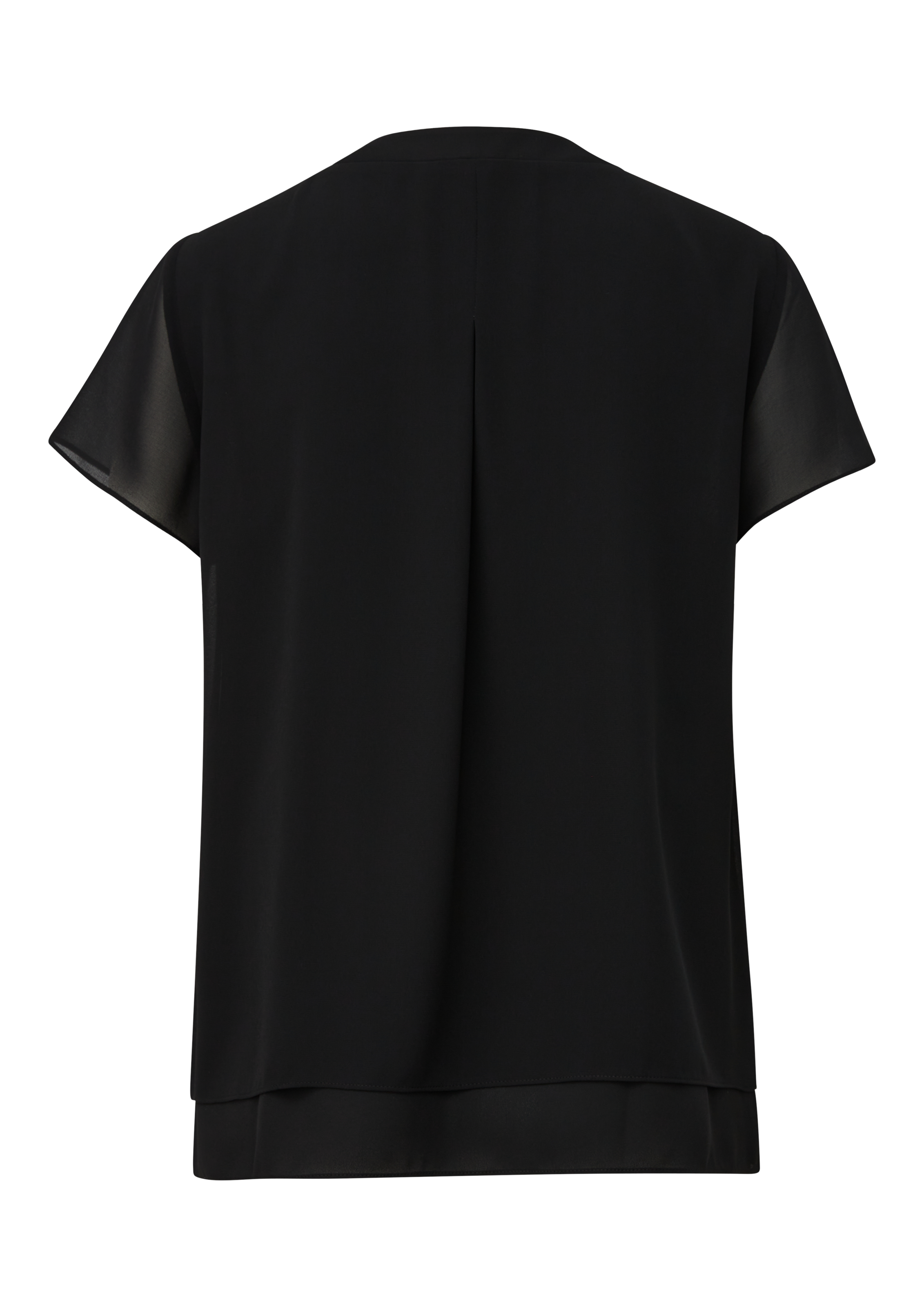 s.Oliver BLACK LABEL Shirtbluse, in Doppel-Layer-Optik und mit V-Ausschnitt