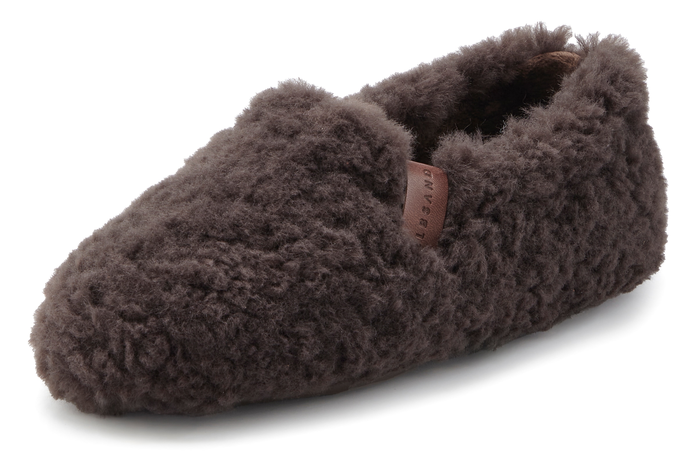 Elbsand Hausschuh, mit kuscheligem Fellimitat, Pantolette, Pantoffel, Hüttenschuh