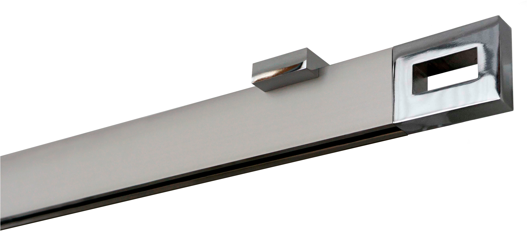 GARESA Gardinenstange »FLAT«, 1 läufig-läufig, Wunschmasslänge, Rechteckprofil, Deckenmontage, perfekter Lauf, modern, verlängerbar