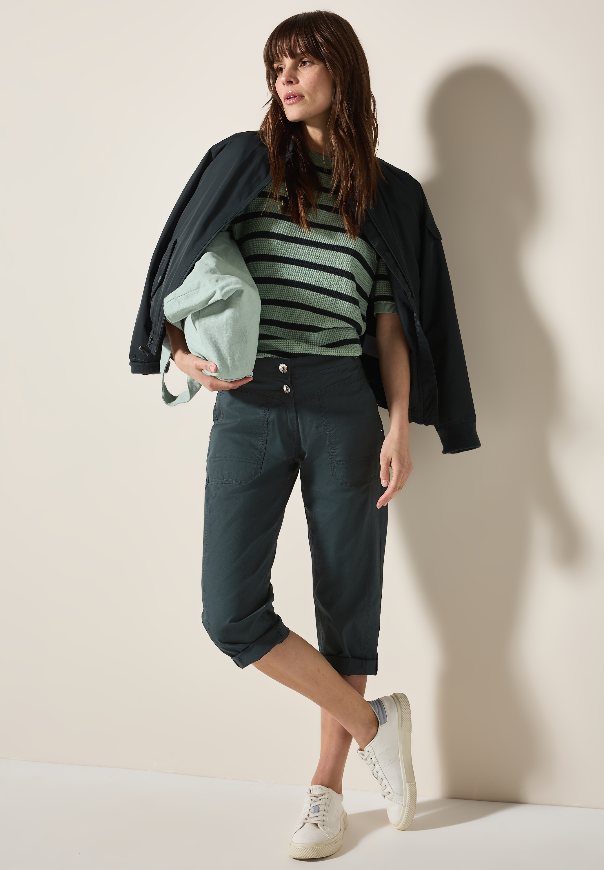 Cecil Caprihose »Style New York«, mit Knopfdetails am Bund