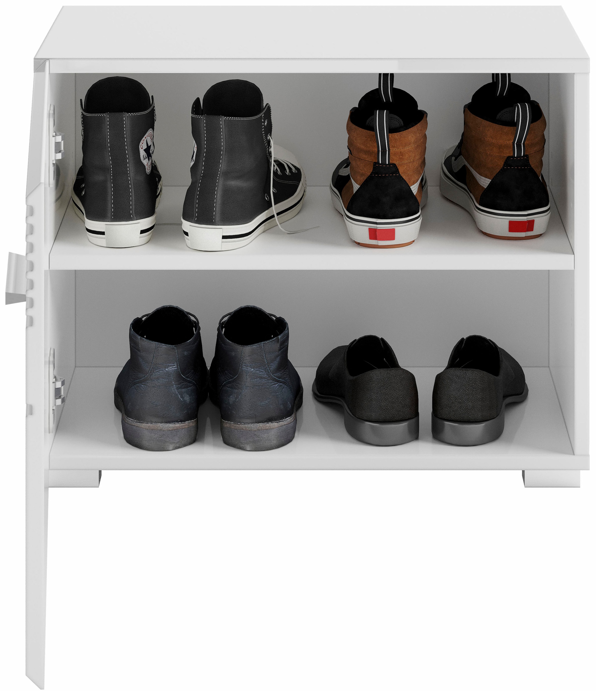 INOSIGN Garderoben-Set »Malmö, Breite 170cm, MDF Front mit Rillenfräsung, 5-teilig, best. aus:«, (5 St.), Garderobenschrank, Sitzbank, Garderobenpaneel, Schuhkommode & Spiegel