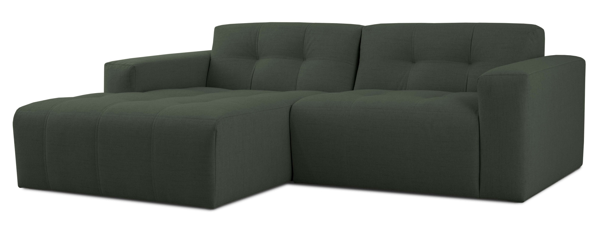 INOSIGN Ecksofa »Tapley«, Breite 221 cm, L-Form, Struktur fein, mit Knopfsteppung, bodentief