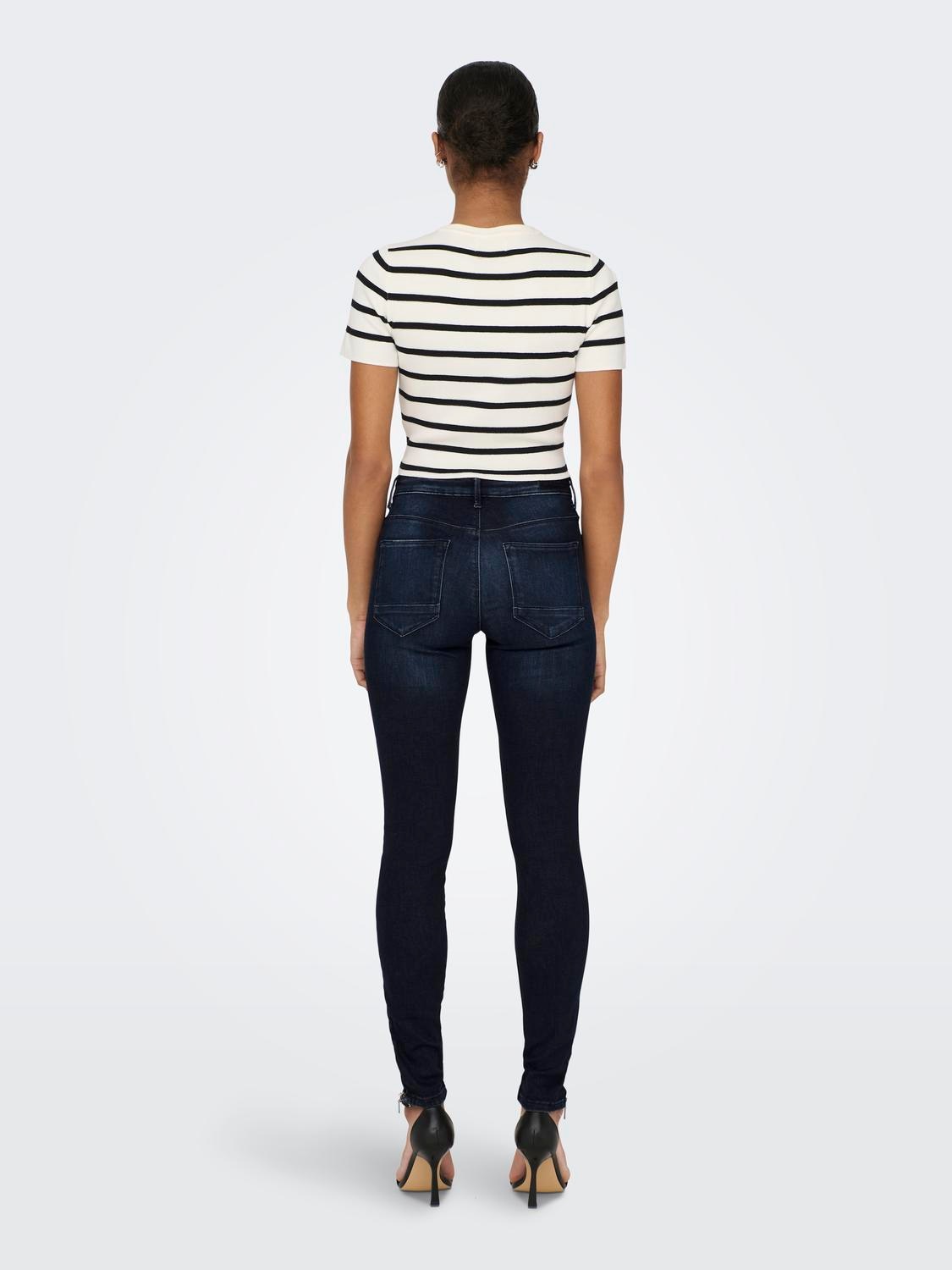 ONLY Skinny-fit-Jeans »ONLKENDELL LIFE REG SK ANKLE«, mit Zipper am Saum