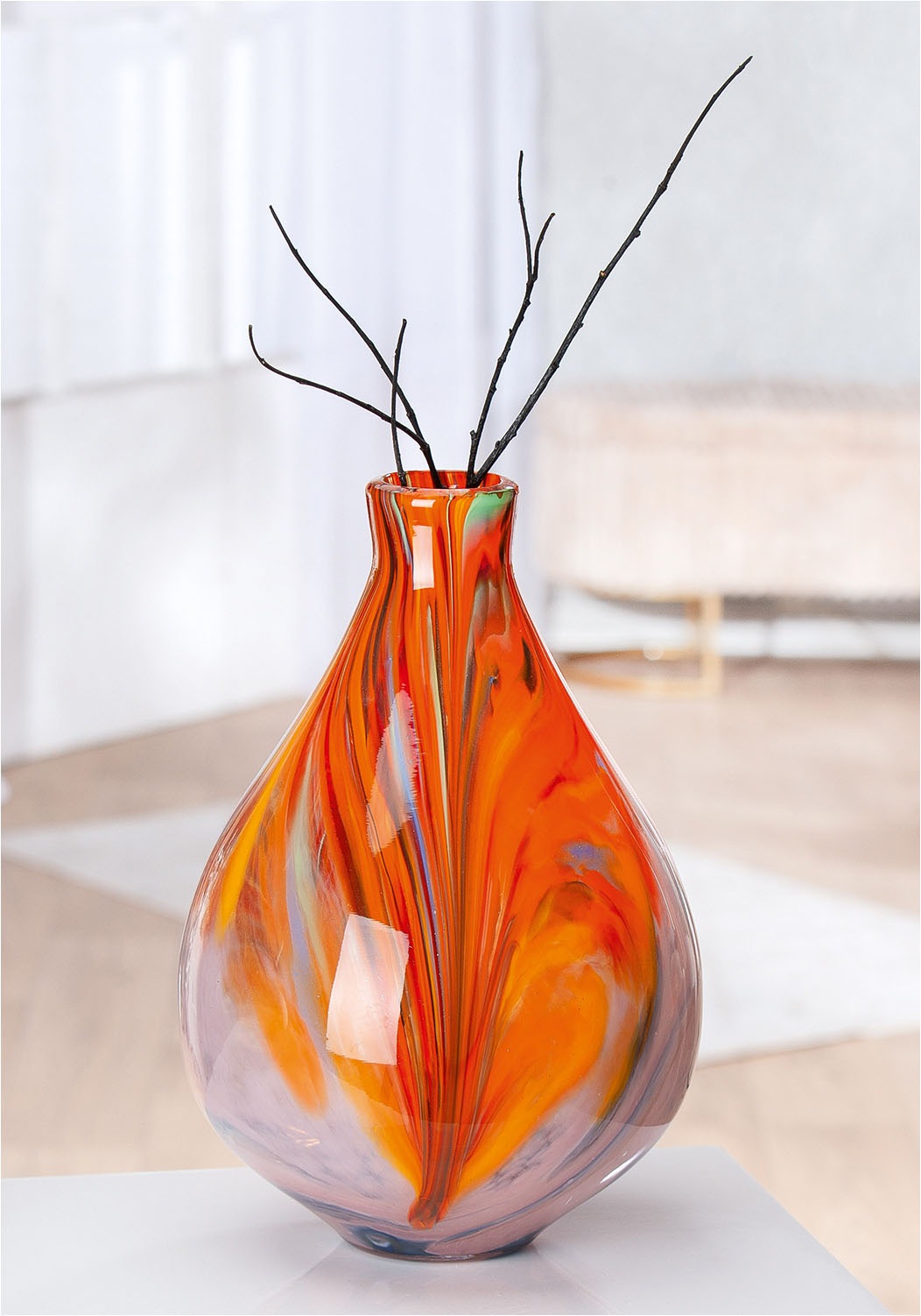GILDE Tischvase "Vase Dream orange"