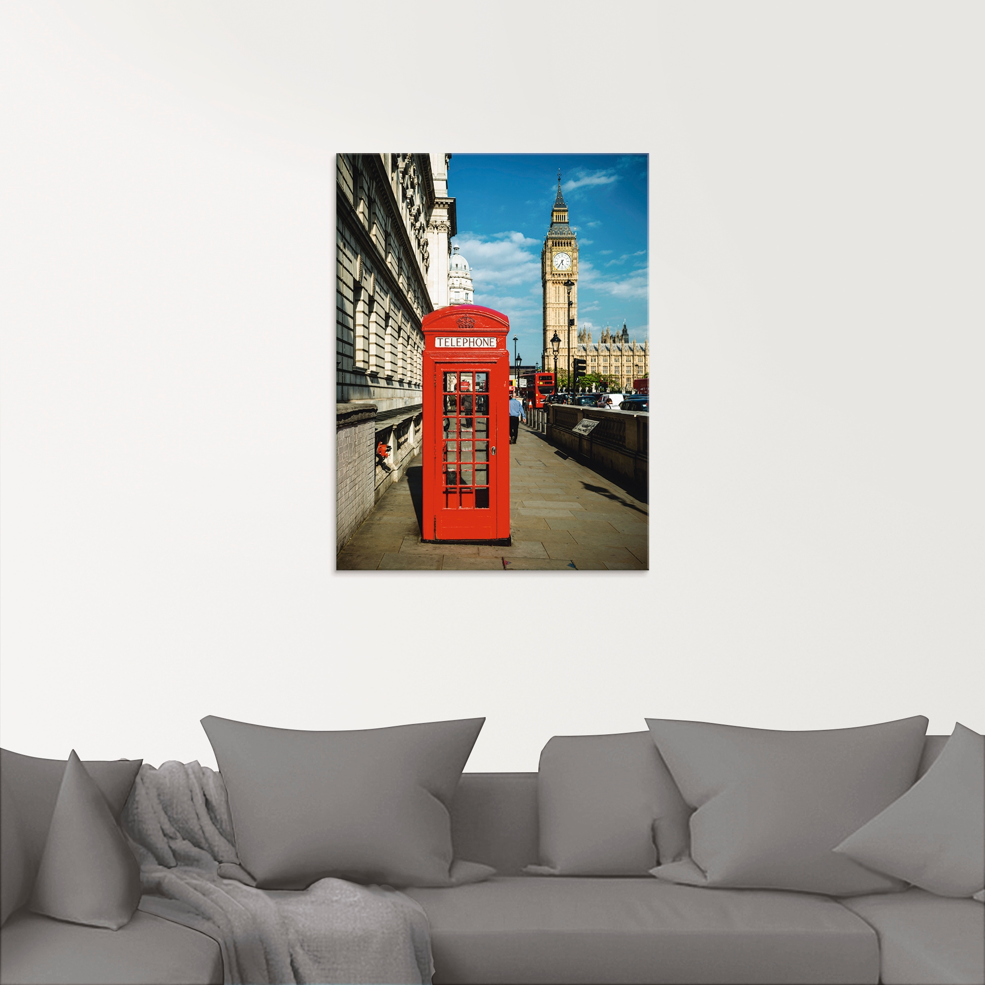 Artland Glasbild »London Telefonzelle«, Gebäude, (1 St.), in verschiedenen Grössen