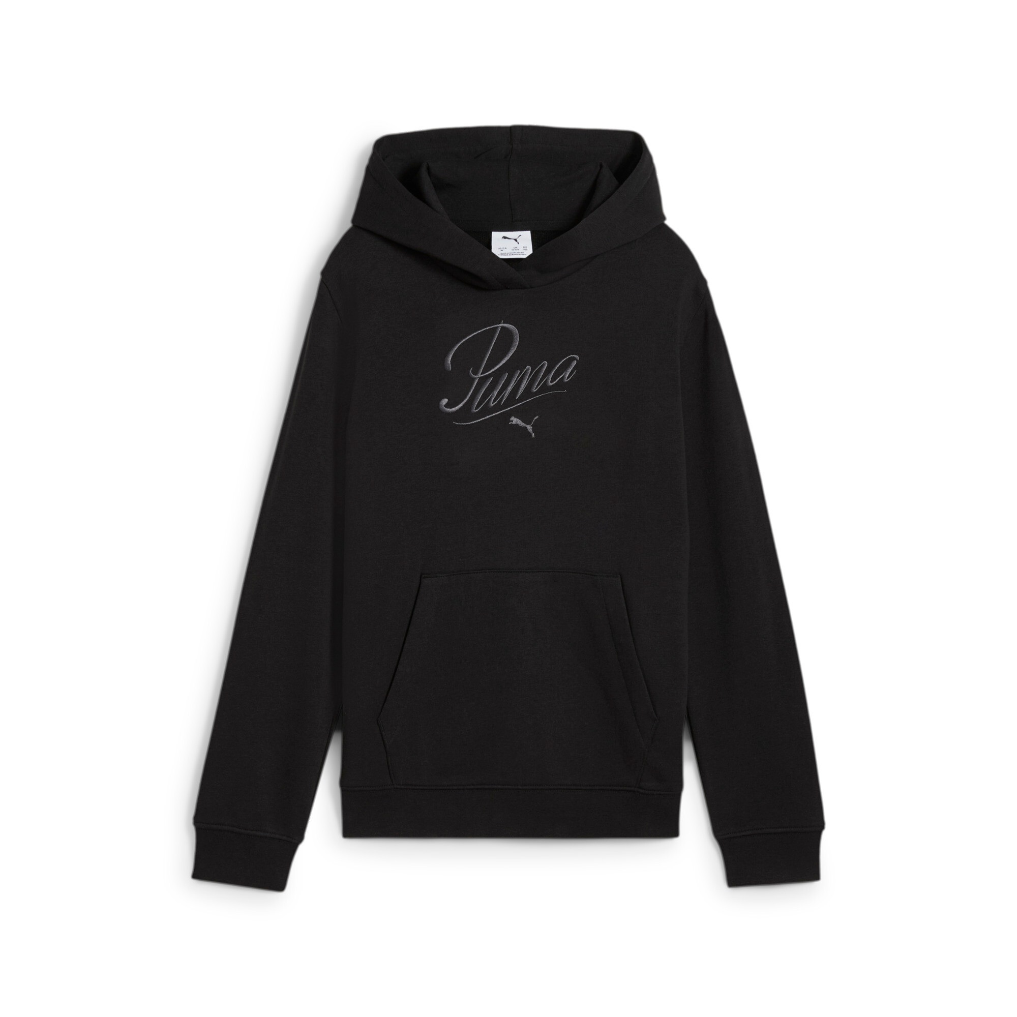 PUMA Kapuzensweatshirt »ESS SCRIPT HOODIE TR G«, für Jugendliche, mit grafischer Stickerei, mit Kängurutasche