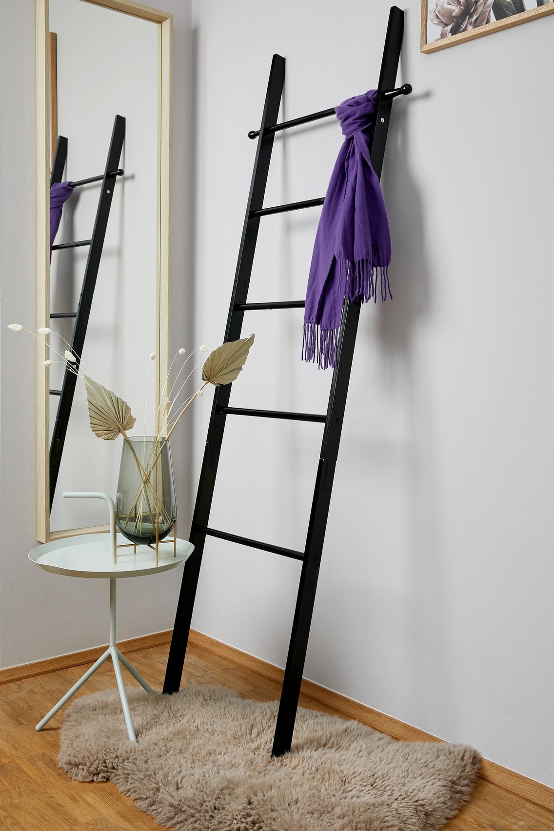 WENKO Handtuchleiter »Loft«, Bambus, | lackiert bestellen Jelmoli-Versand online schwarz