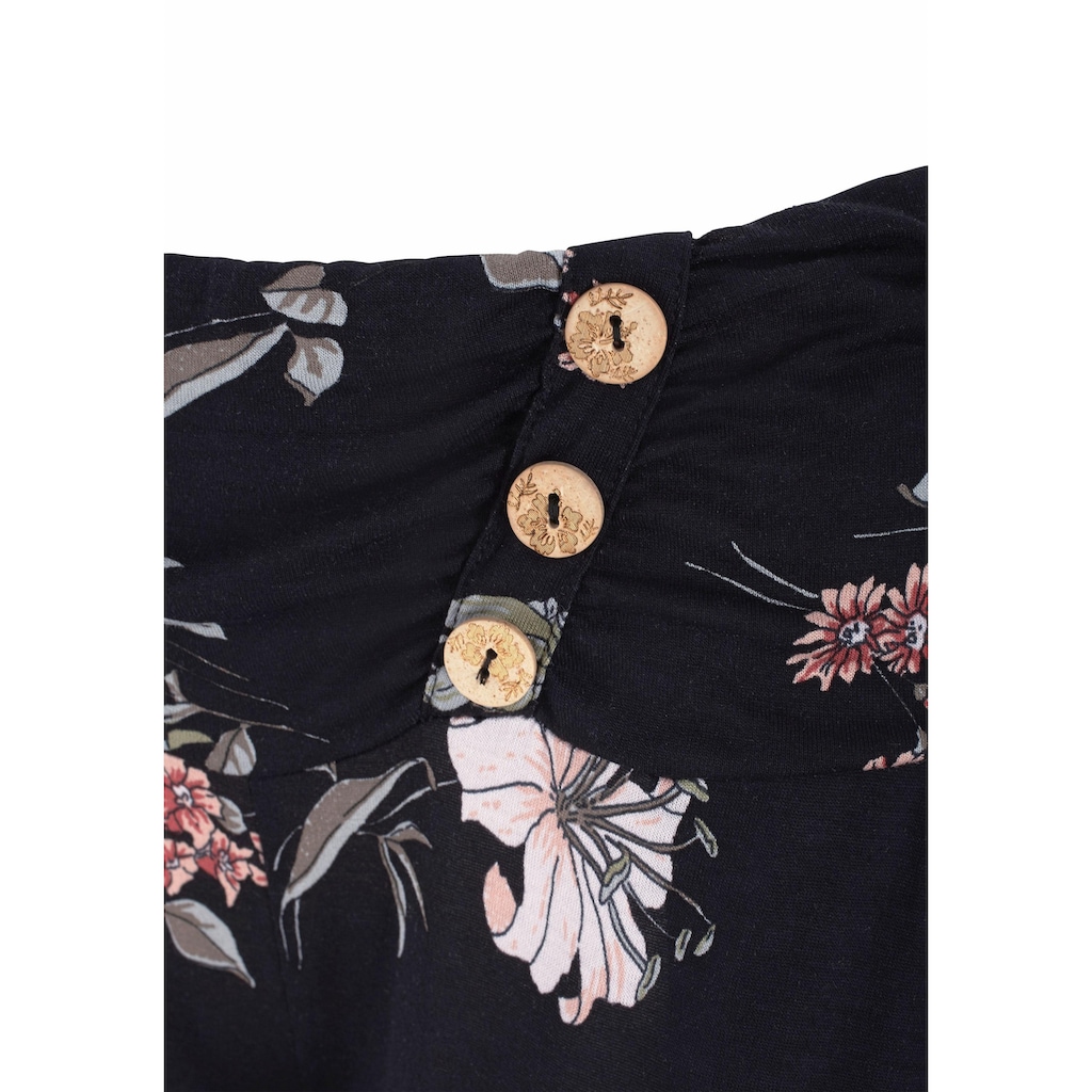 LASCANA Strandhose, mit Taschen und Zierknöpfen, Jerseyhose, elastisch