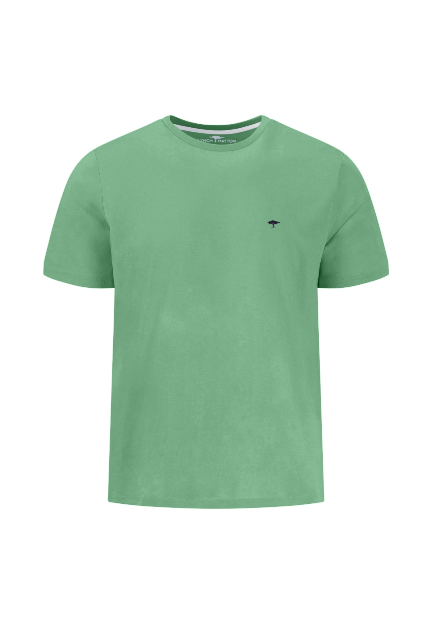 FYNCH-HATTON T-Shirt »FYNCH-HATTON Basic T-Shirt« mit Rundhals und Logo-Stickerei