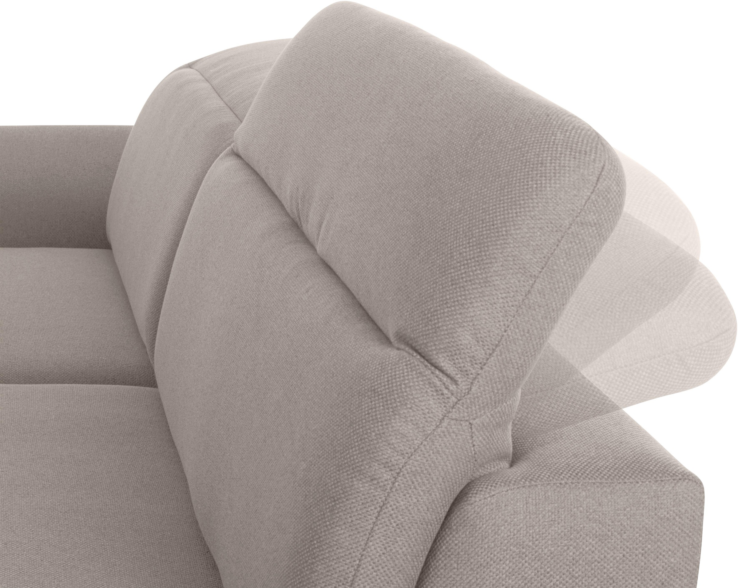 exxpo - sofa fashion Ecksofa »Kyoto, inkl. Kopfteil- und Armteilverstellung, hoher Sitzkomfort«, wahlweise mit Bettfunktion und Bettkasten, hochwertige Bezüge, L-Form