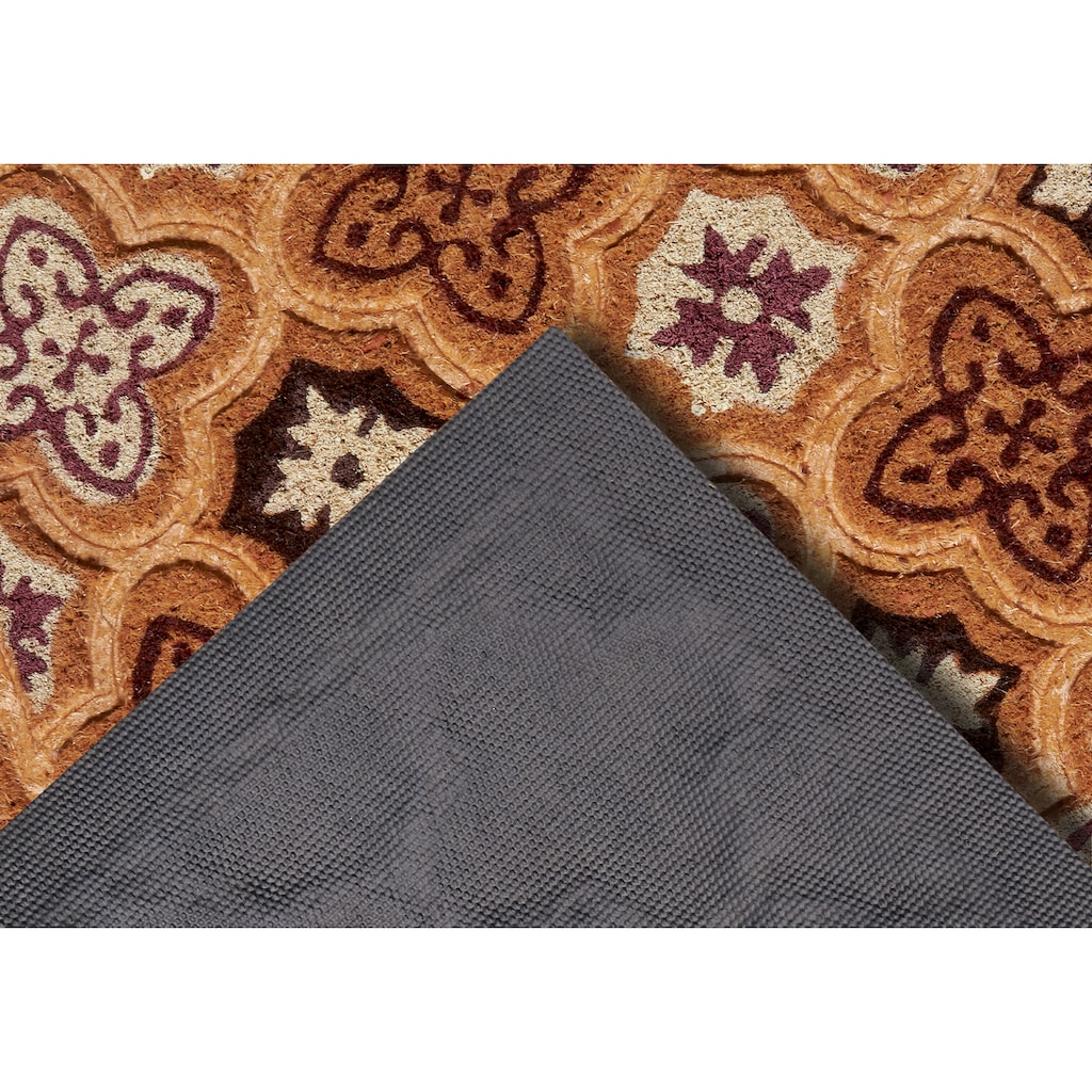 HANSE Home Fussmatte »Mix Mats Kokos Moroccan Tiles«, rechteckig, Kokos, Schmutzfangmatte, Outdoor, Rutschfest, Innen, Kokosmatte, Flur