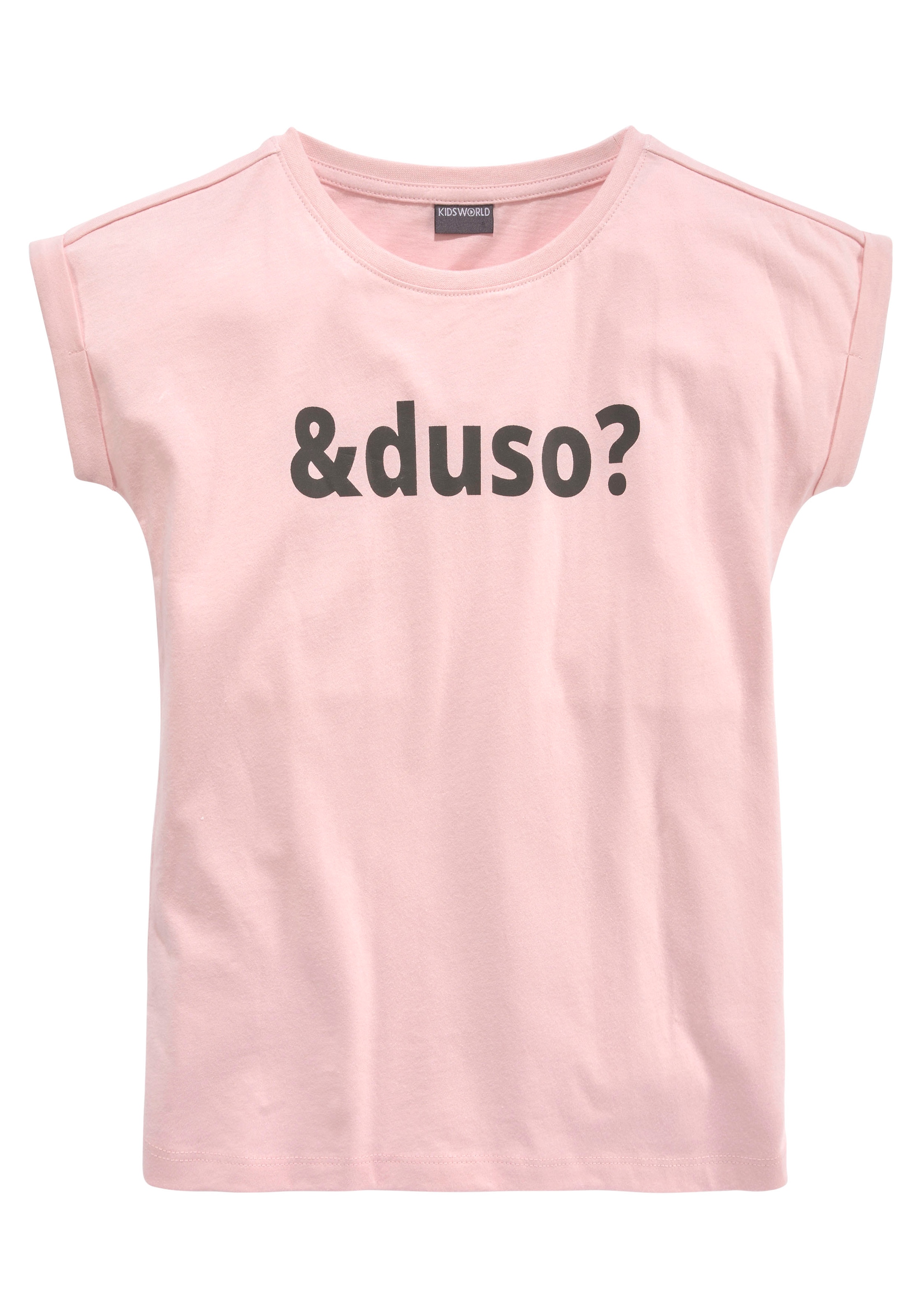 KIDSWORLD T-Shirt »&duso?«, in bequemer Passform