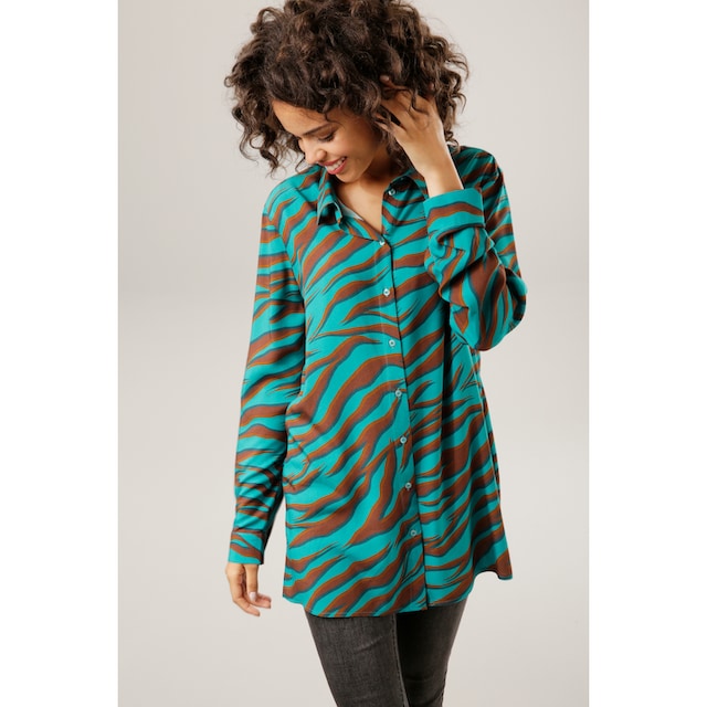 Aniston CASUAL Hemdbluse, mit farbenfrohen Druck - jedes Teil ein Unikat  online shoppen | Jelmoli-Versand
