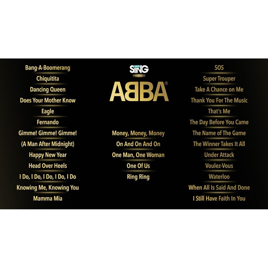Spielesoftware »GAME Lets Sing ABBA«, PlayStation 4
