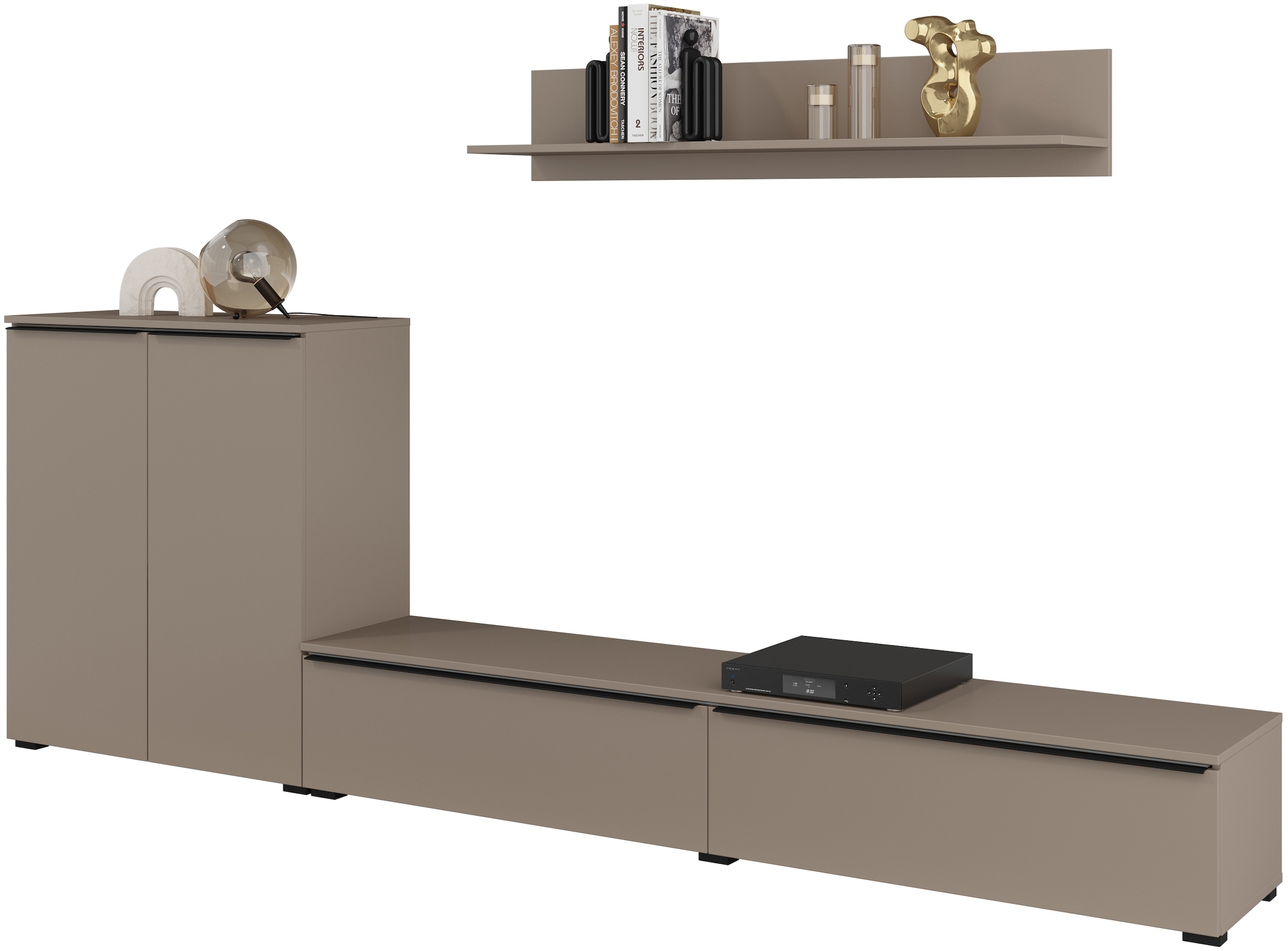 INOSIGN Wohnwand »Tana, Breite 260 cm, moderne Anbauwand«, (3 St.), Mediawand (Set, 3-St), Lowboard, Wandregal, Kommode