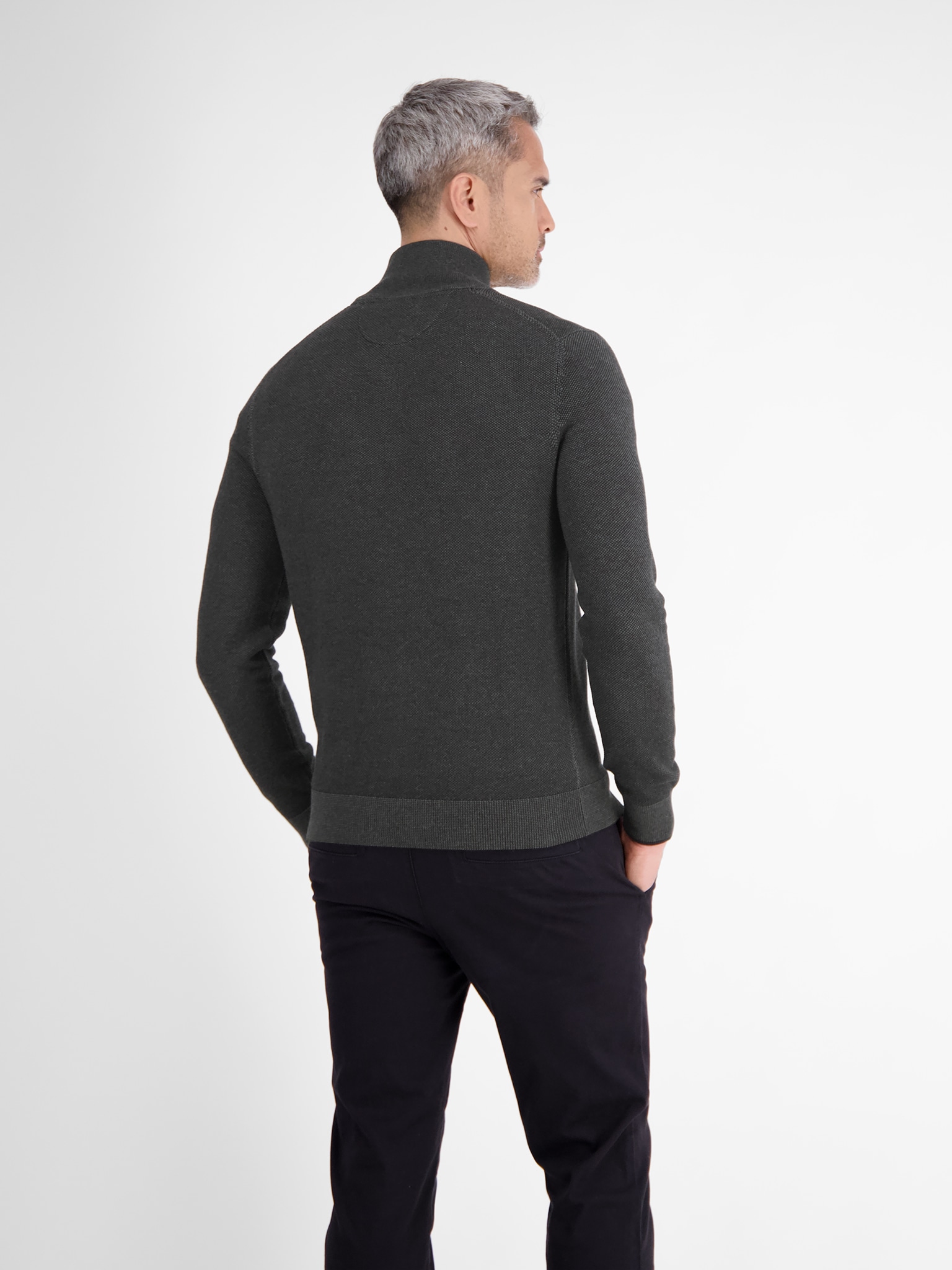 LERROS Strickfleecejacke, ohne Kapuze, mit Reissverchluss