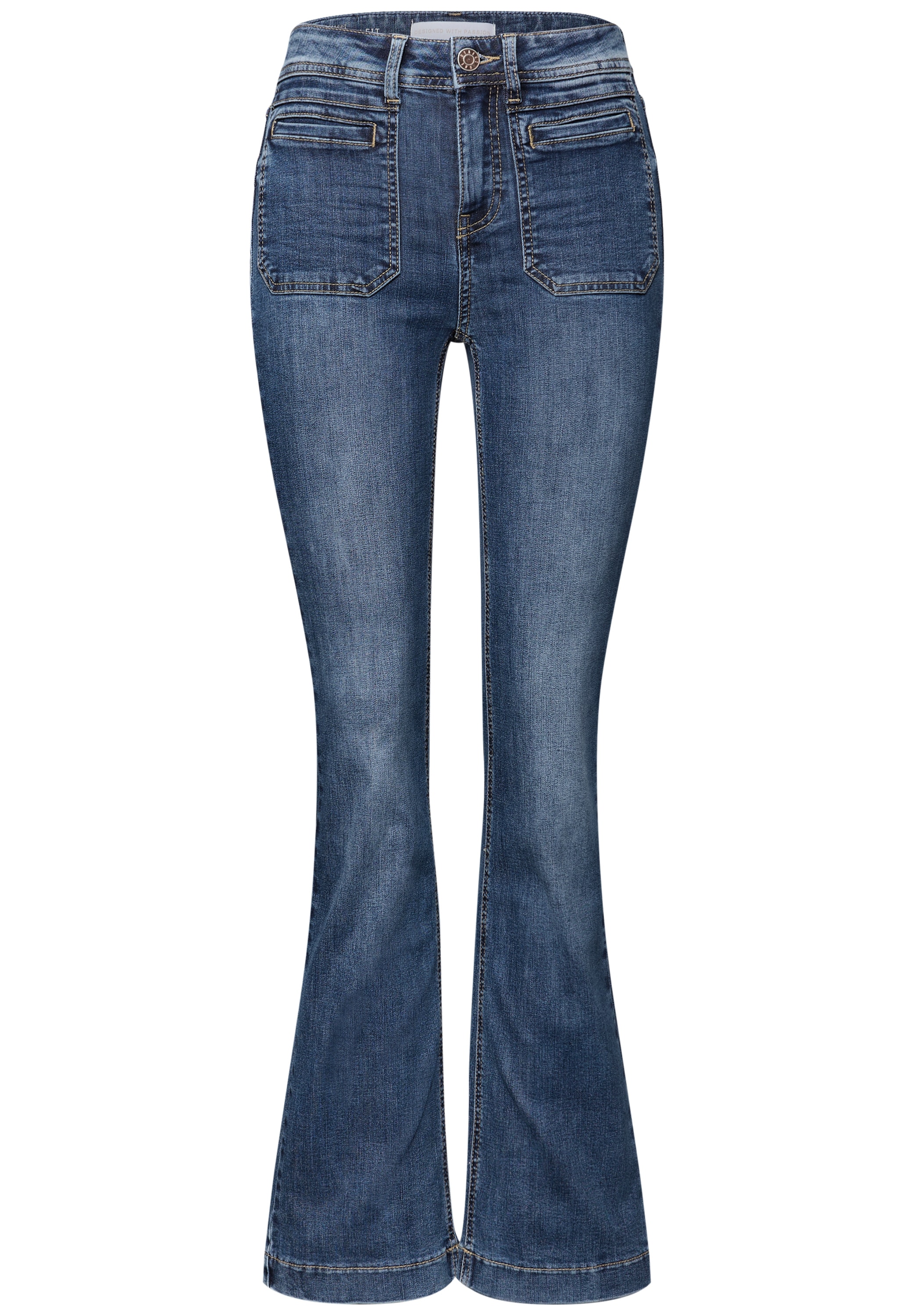 STREET ONE Bootcut-Jeans, mit Taschen