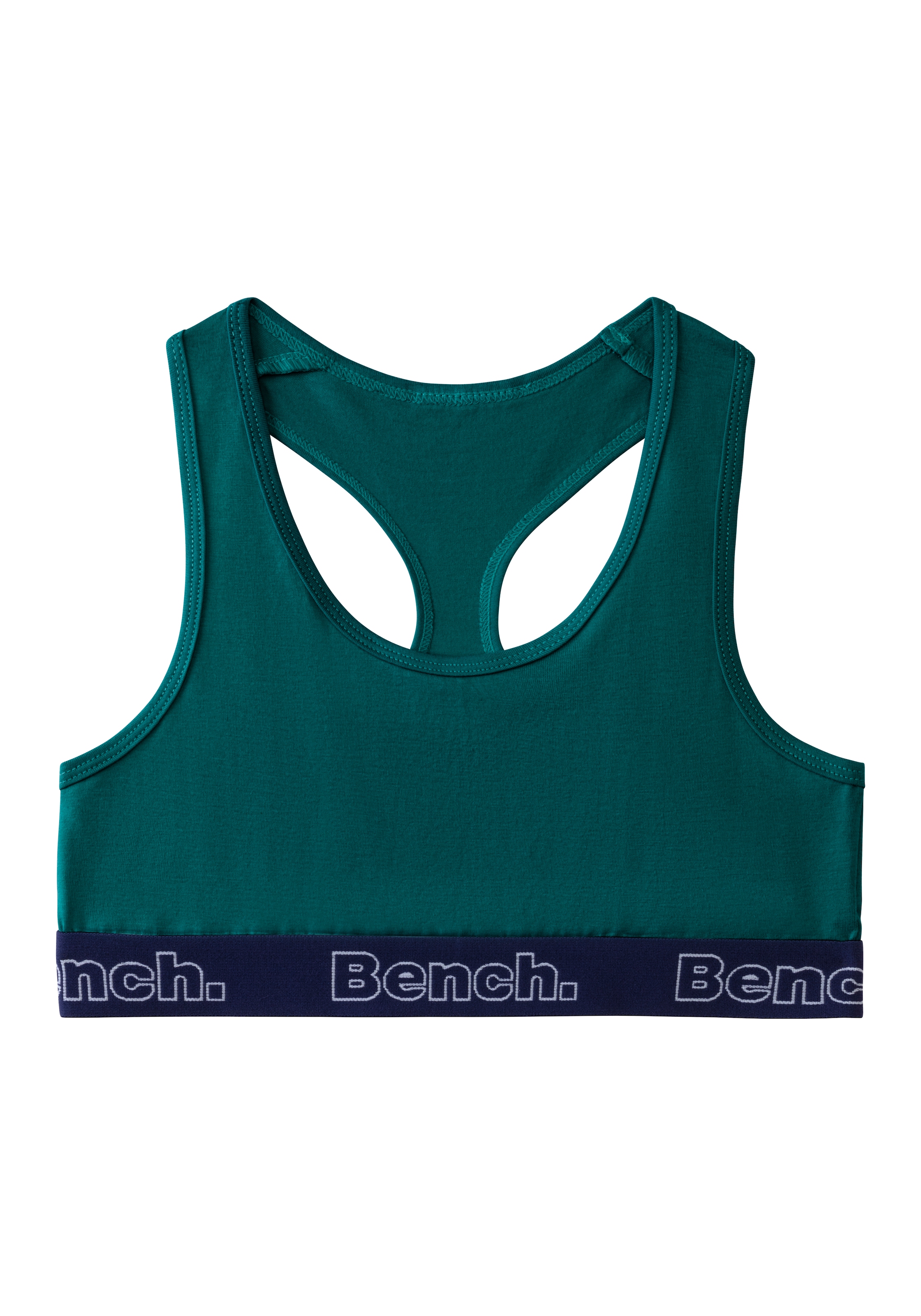 Bench. Bustier, mit kontrastfarbigem Bündchen und Racerback