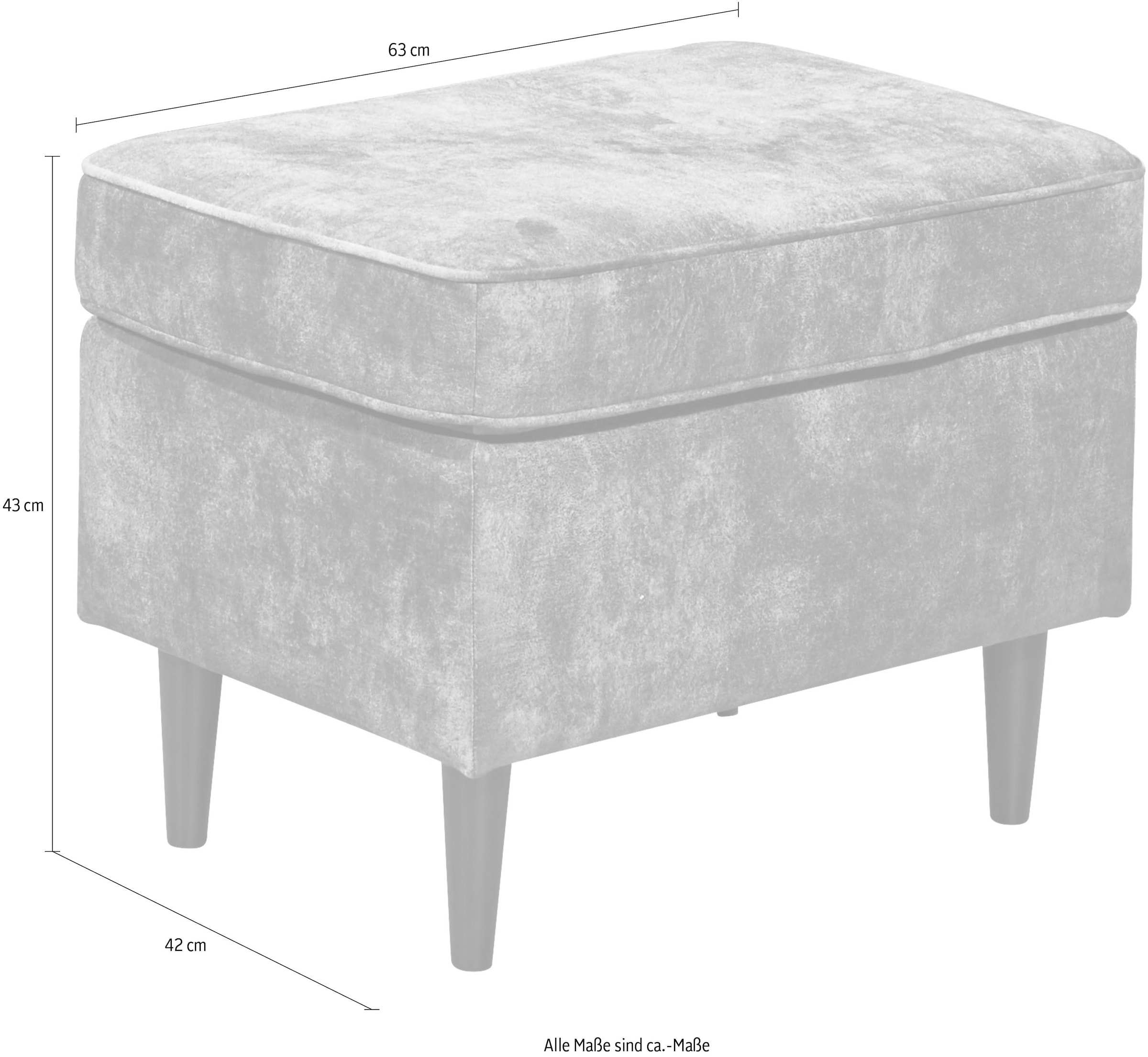 ED EXCITING DESIGN Hocker »Oskar«, mit Massivholzfüssen