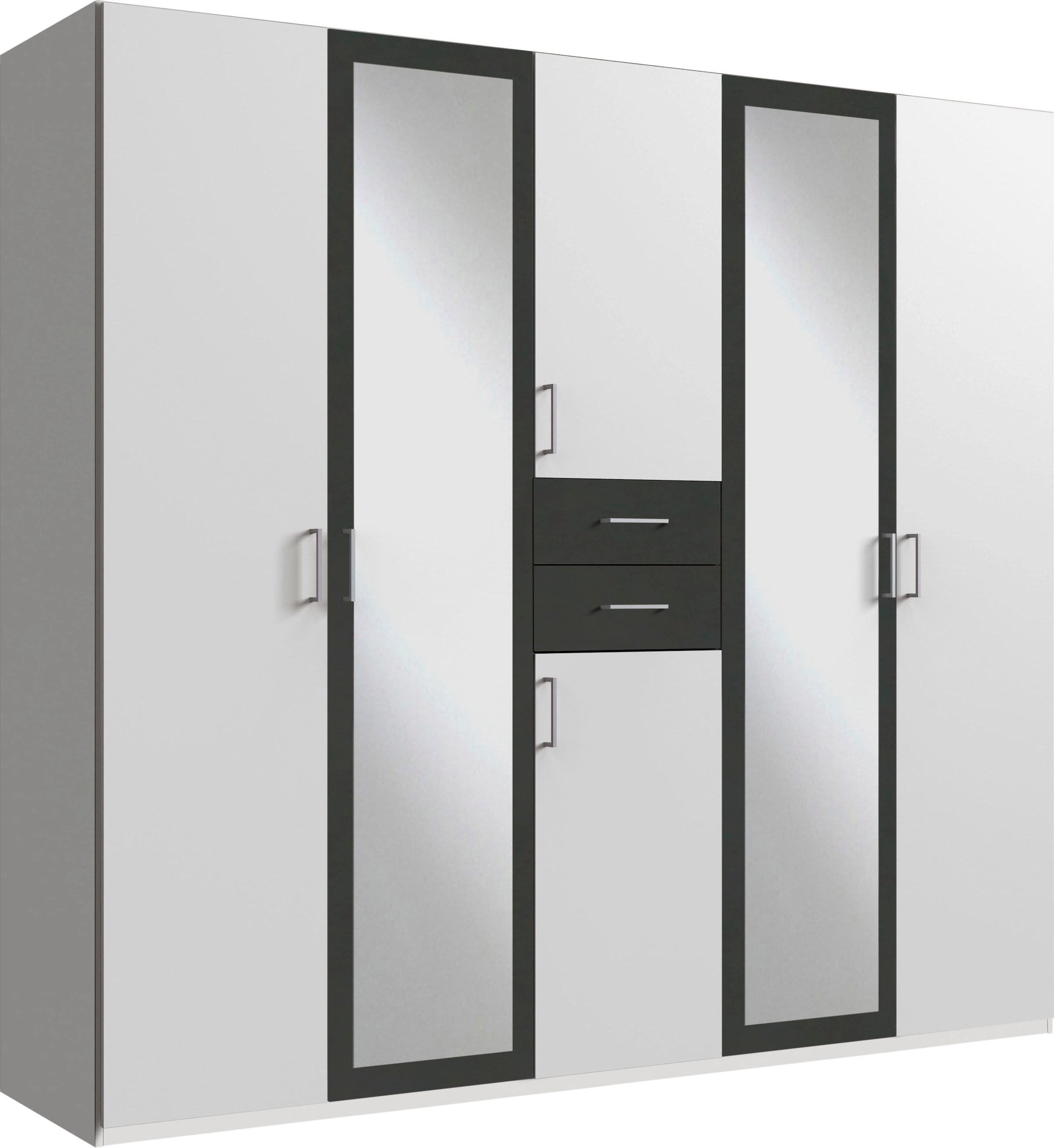 Wimex Kleiderschrank »Diver Drehtürenschrank mit Spiegel, 180, 225 o. 270cm breit« Bestseller Schlafzimmerschrank wahlweise 3 Innenausstattungen