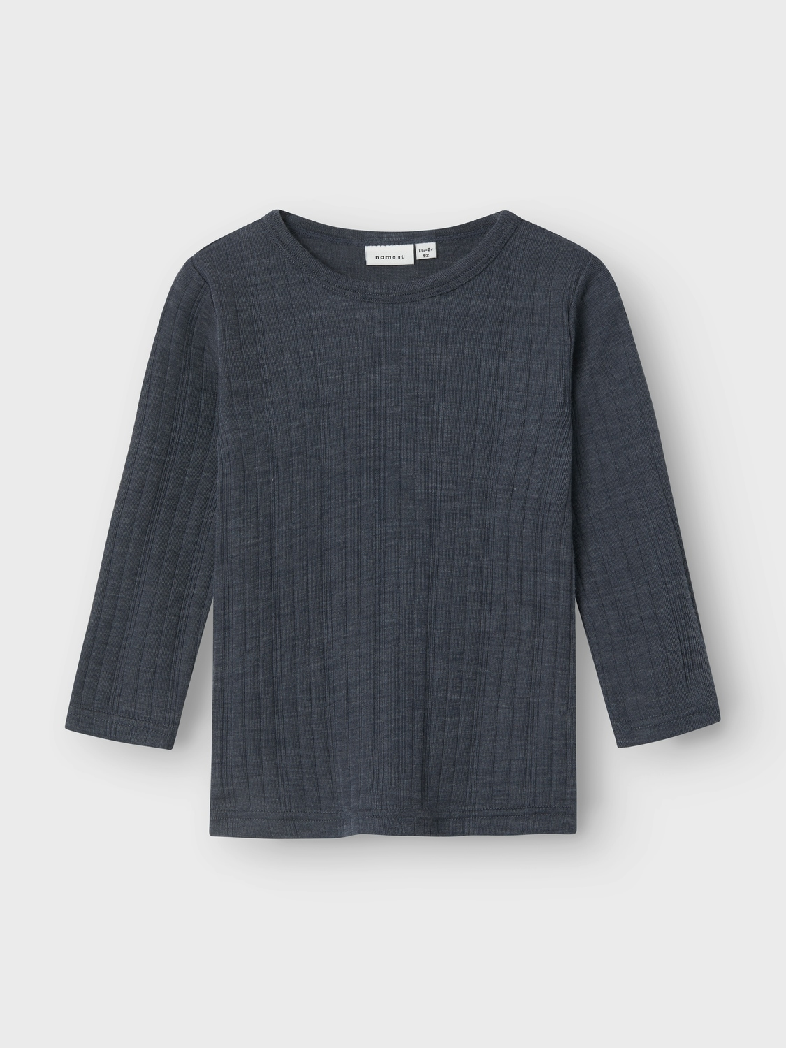 Name It Langarmshirt »NMMWANG WOOL NEEDLE LS TOP SOLID NOOS«, aus reiner Merinowolle