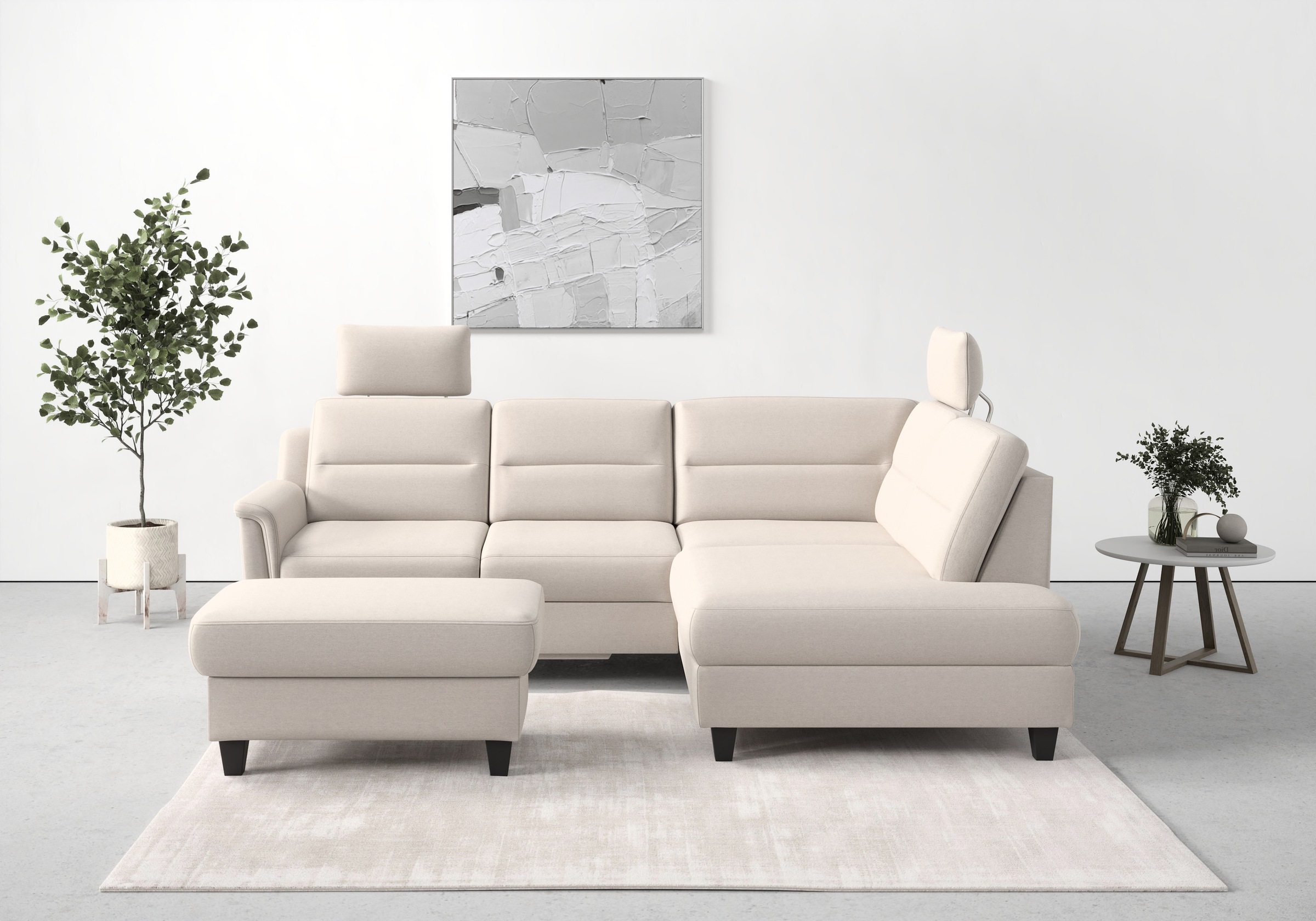 sit&more Stauraumhocker »Farö«, mit Stauraum und Federkern und wengefarbenen Füssen