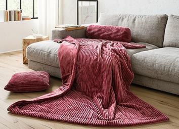 Gözze Wohndecke "Cordoptik" mit Glanzeffekt, Kuscheldecke